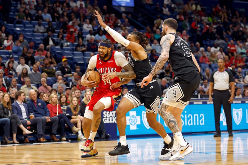 Spurs Pelicans Basketball