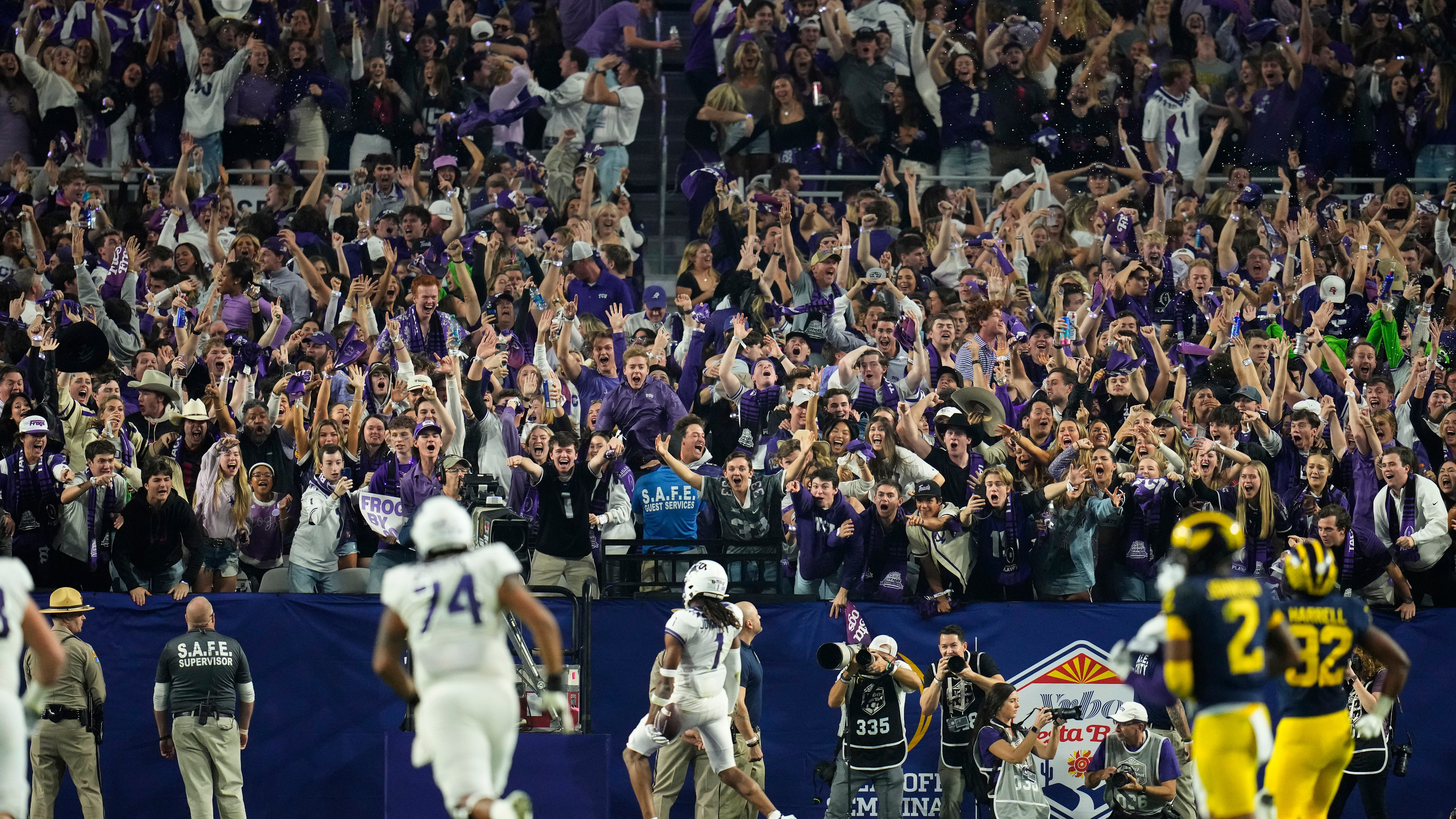 No. 3 TCU upsets No. 2 Michigan 51-45 in wild CFP semifinal