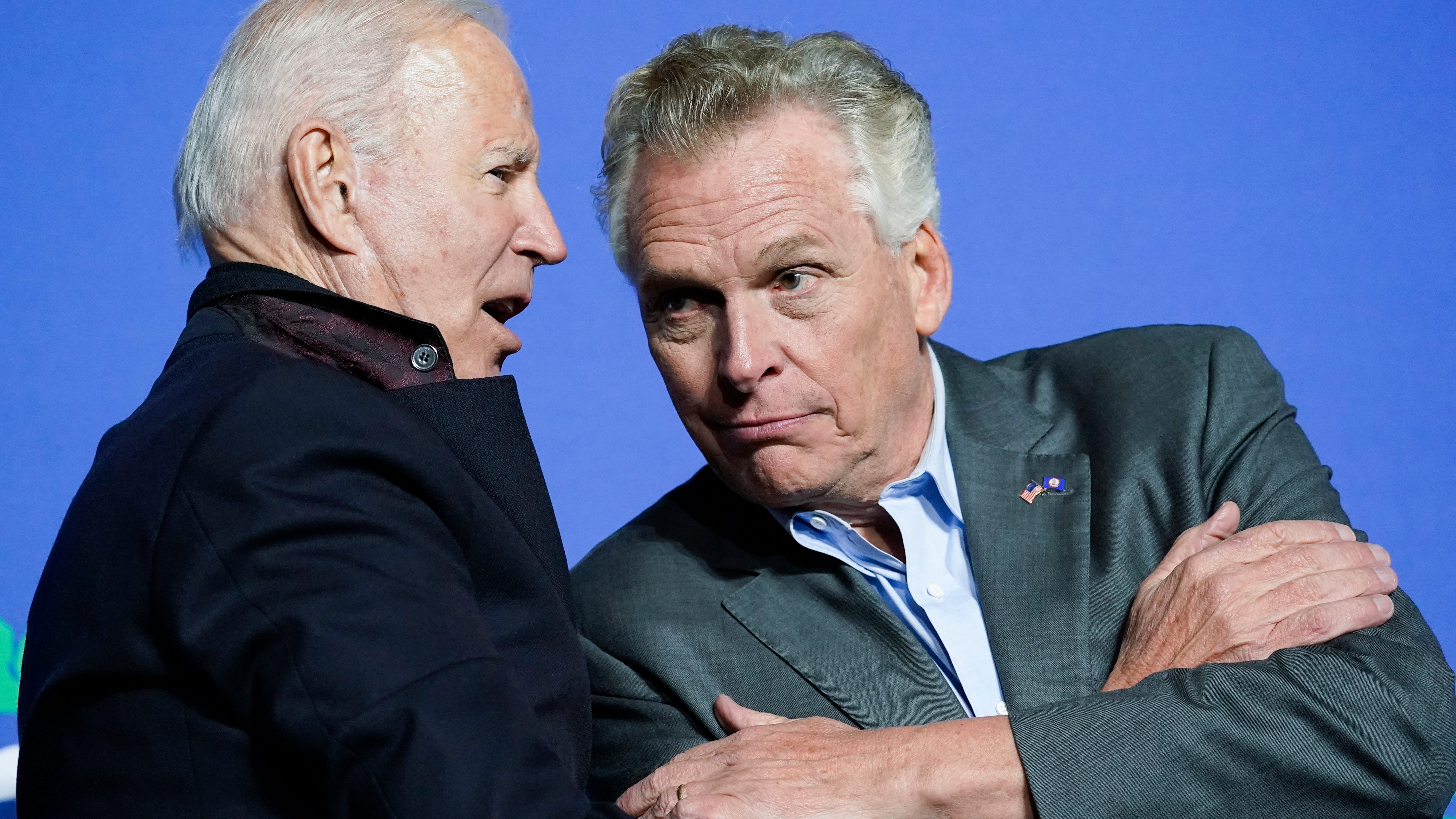 Biden ties Republican in race for Va. governor to Trump