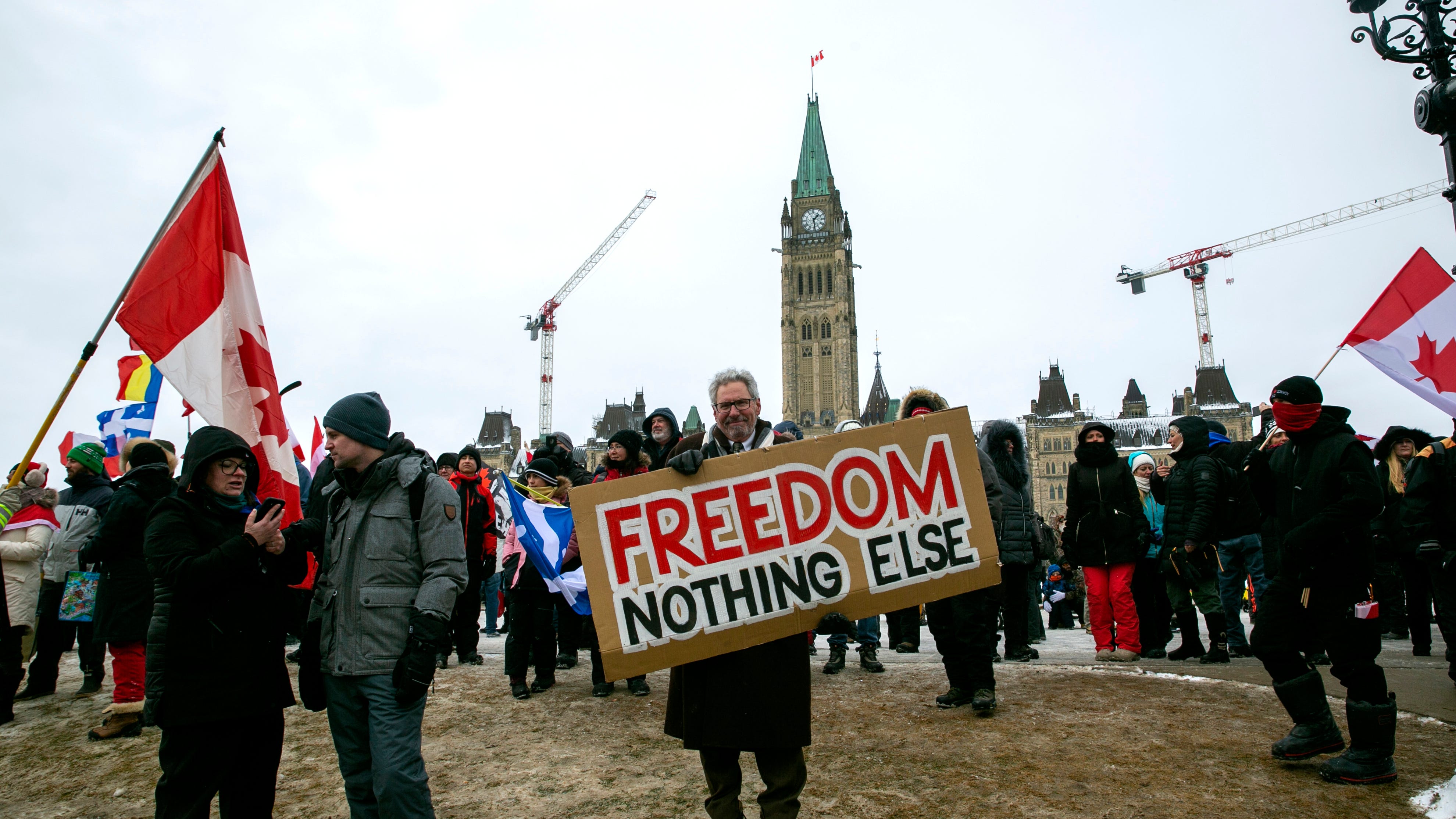 Canada protests sound common refrain: 'We stand for freedom'
