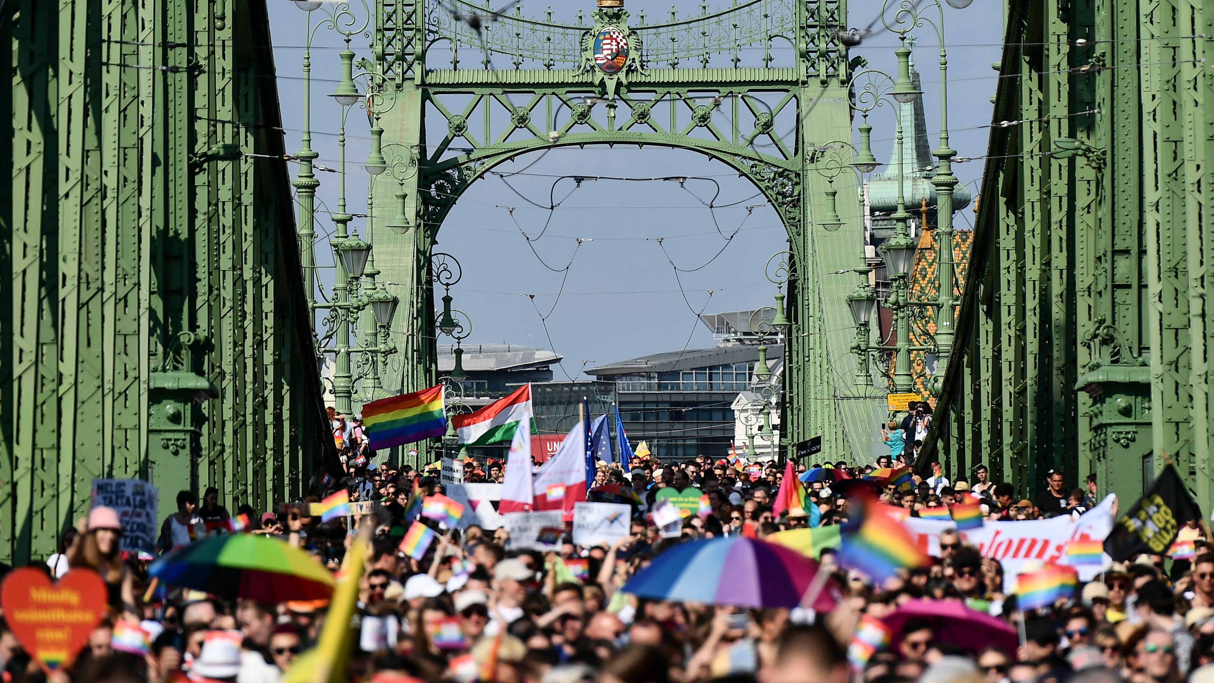Thousands march in Hungary Pride parade to oppose LGBT law