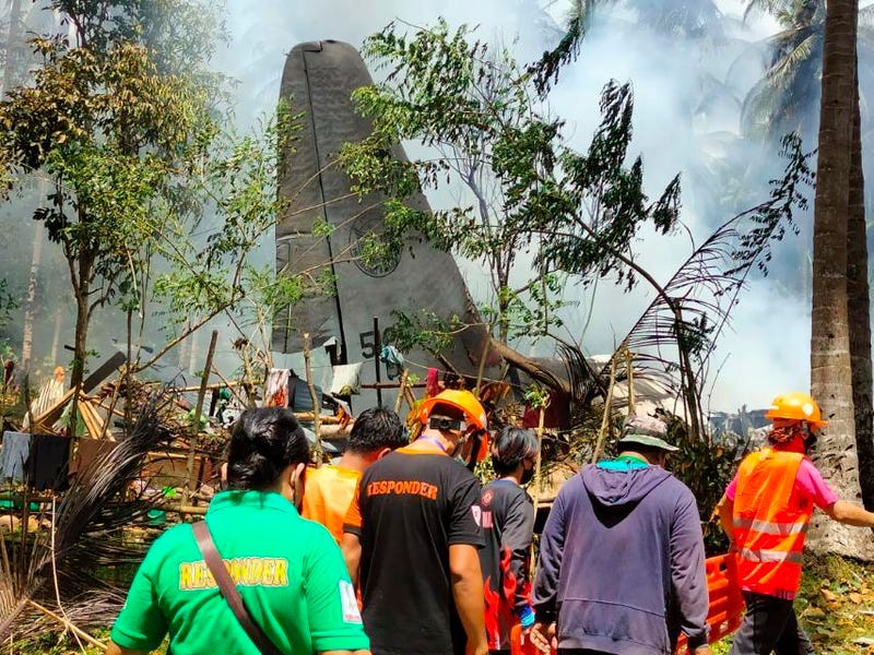 CORRECTION Philippines Military Plance Crash