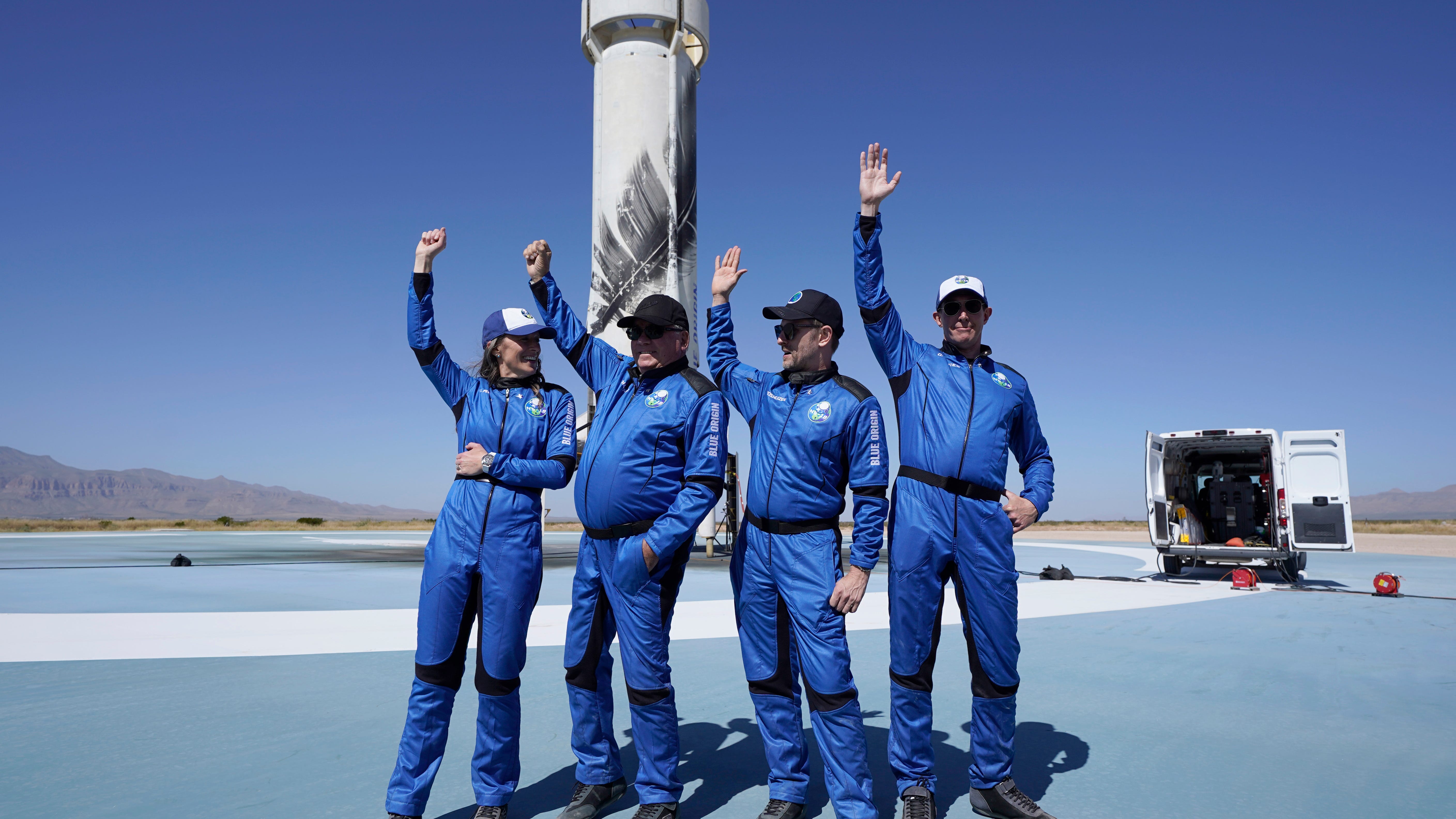 William Shatner, TV's Capt. Kirk, blasts into space