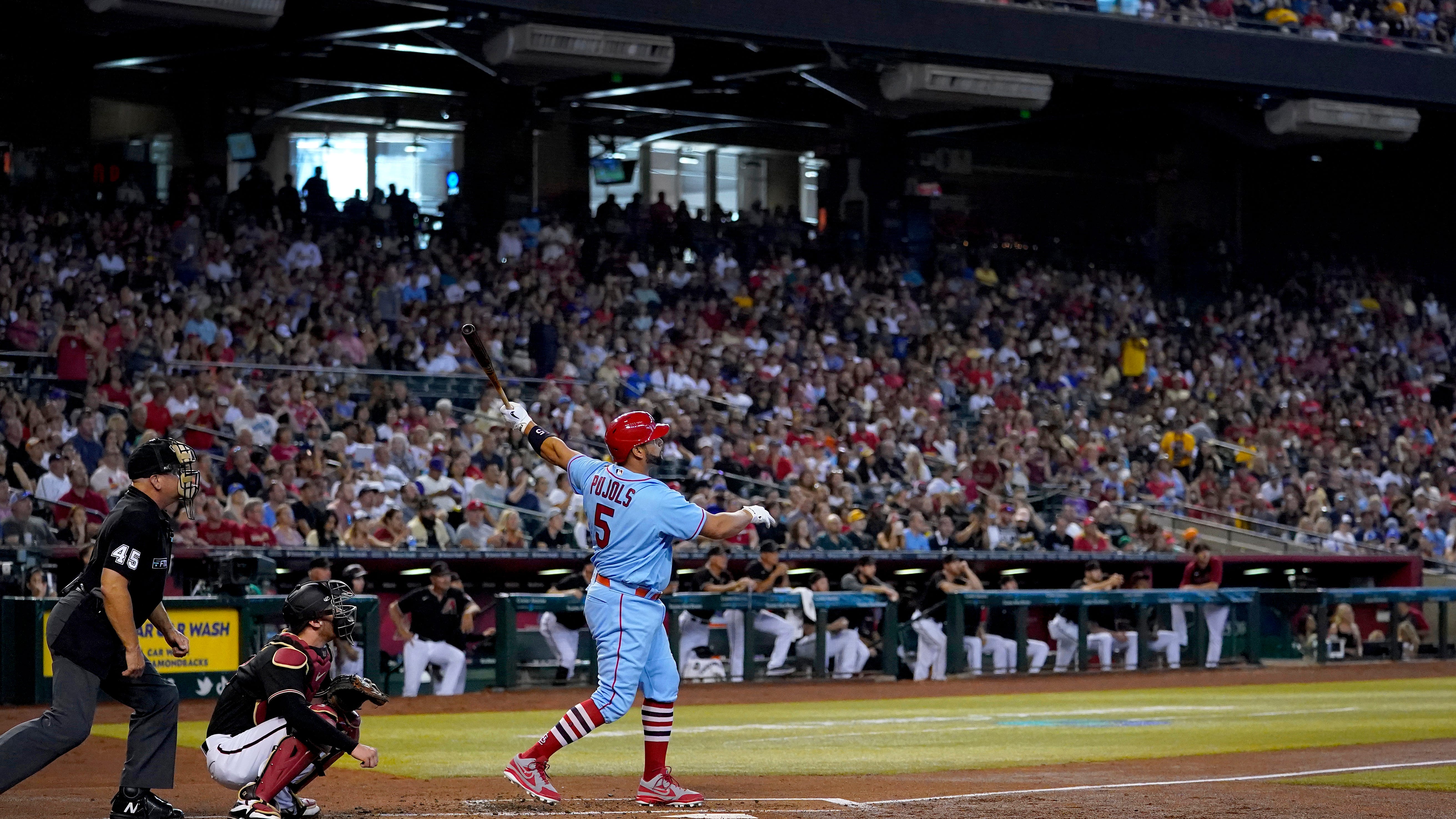Pujols blasts two more HRs, Cardinals beat Diamondbacks 16-7