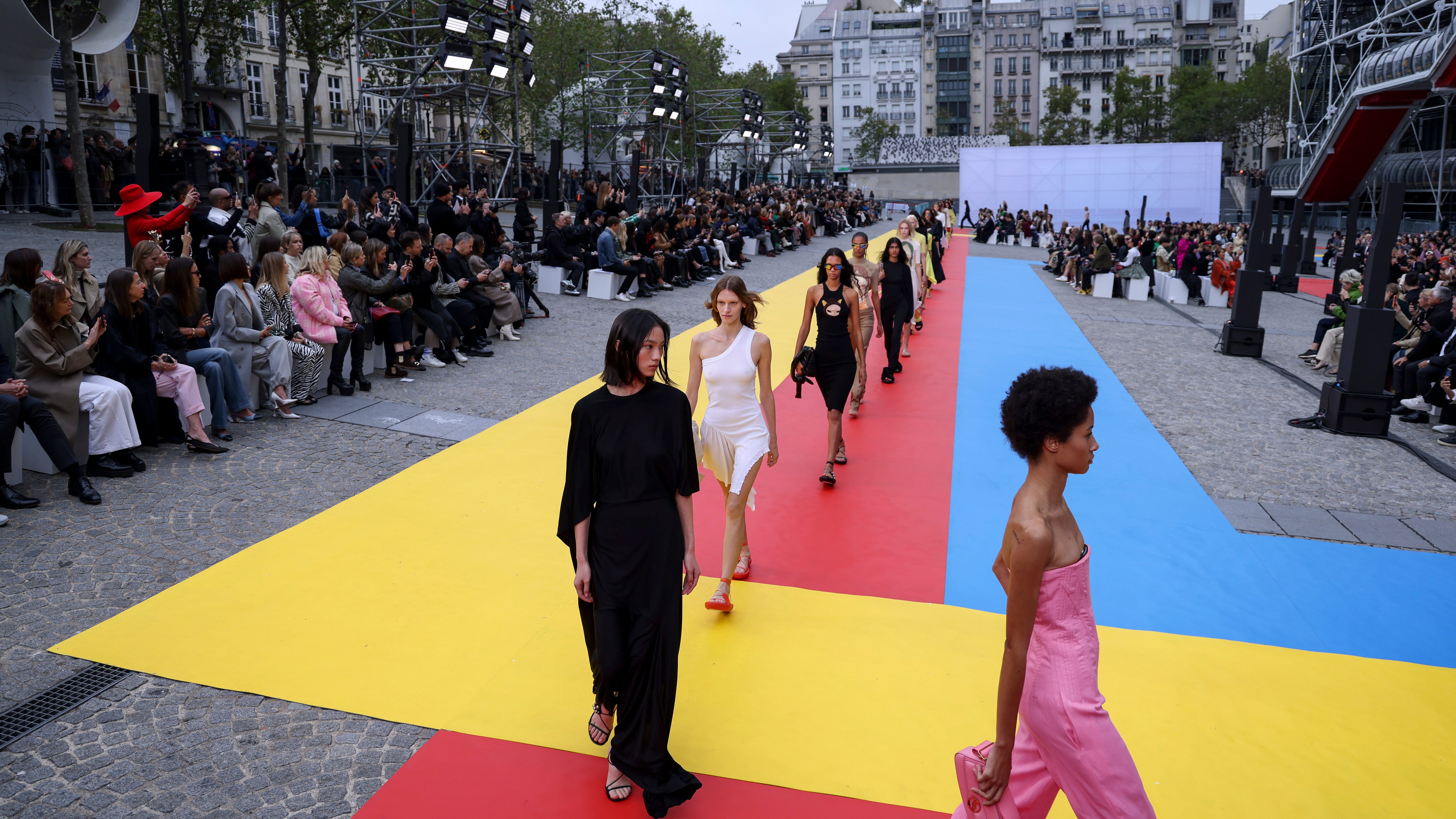 Stella McCartney dabbles in art at eco-pioneering Paris show