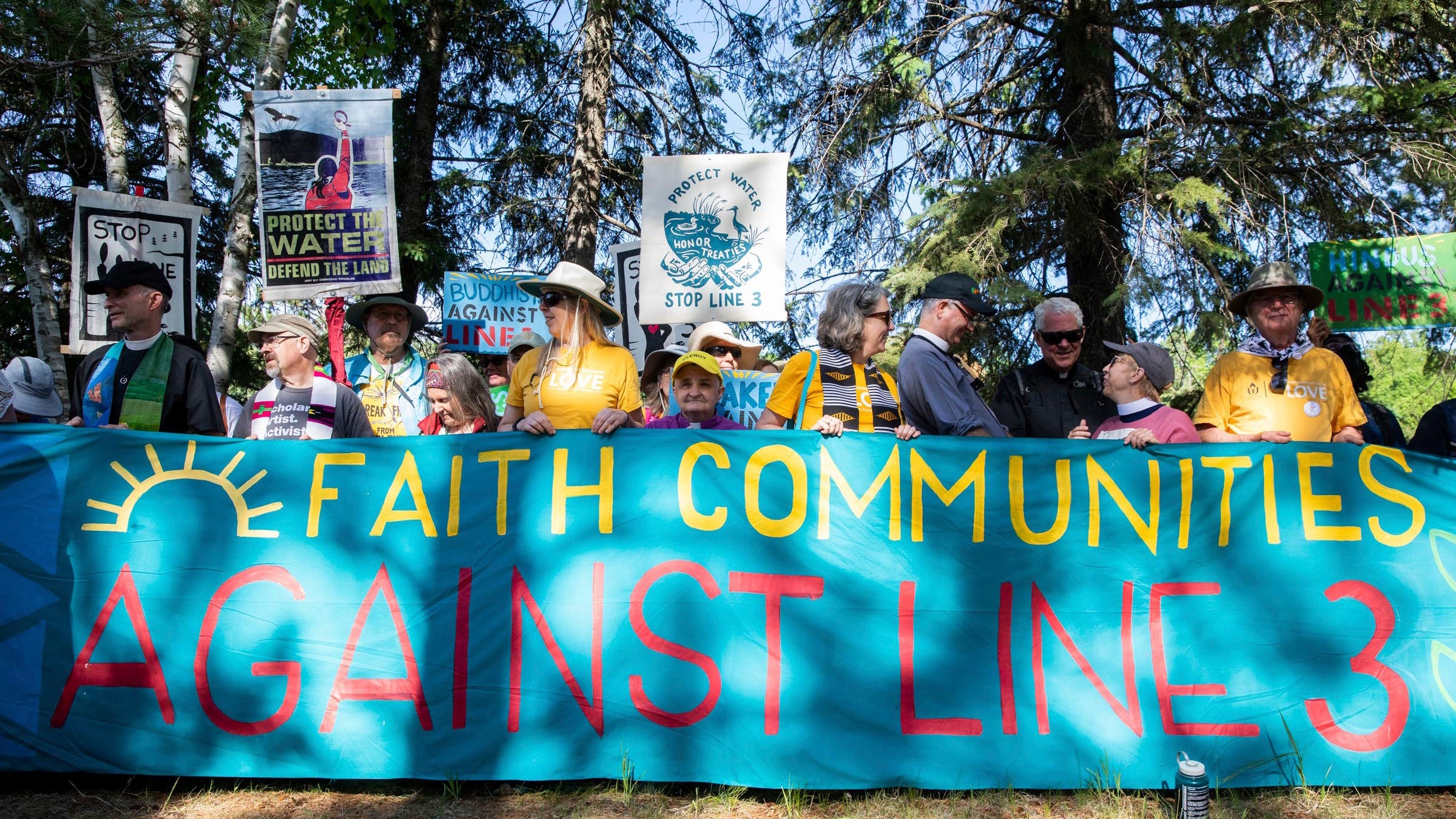 Oil pipeline foes protest Enbridge's Line 3 in Minnesota