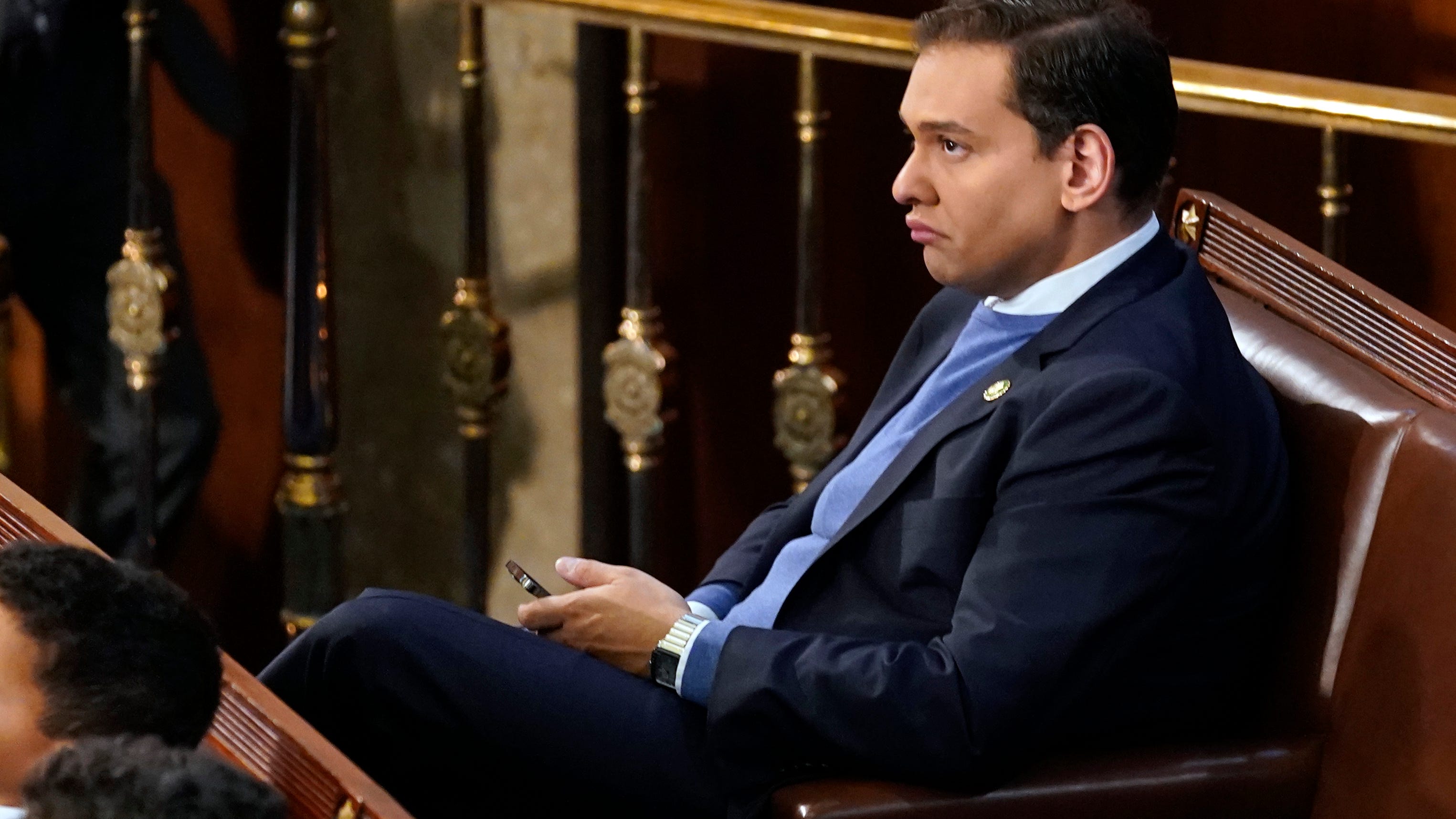 Rep.-elect Santos quiet as speaker vote delays swearing-in