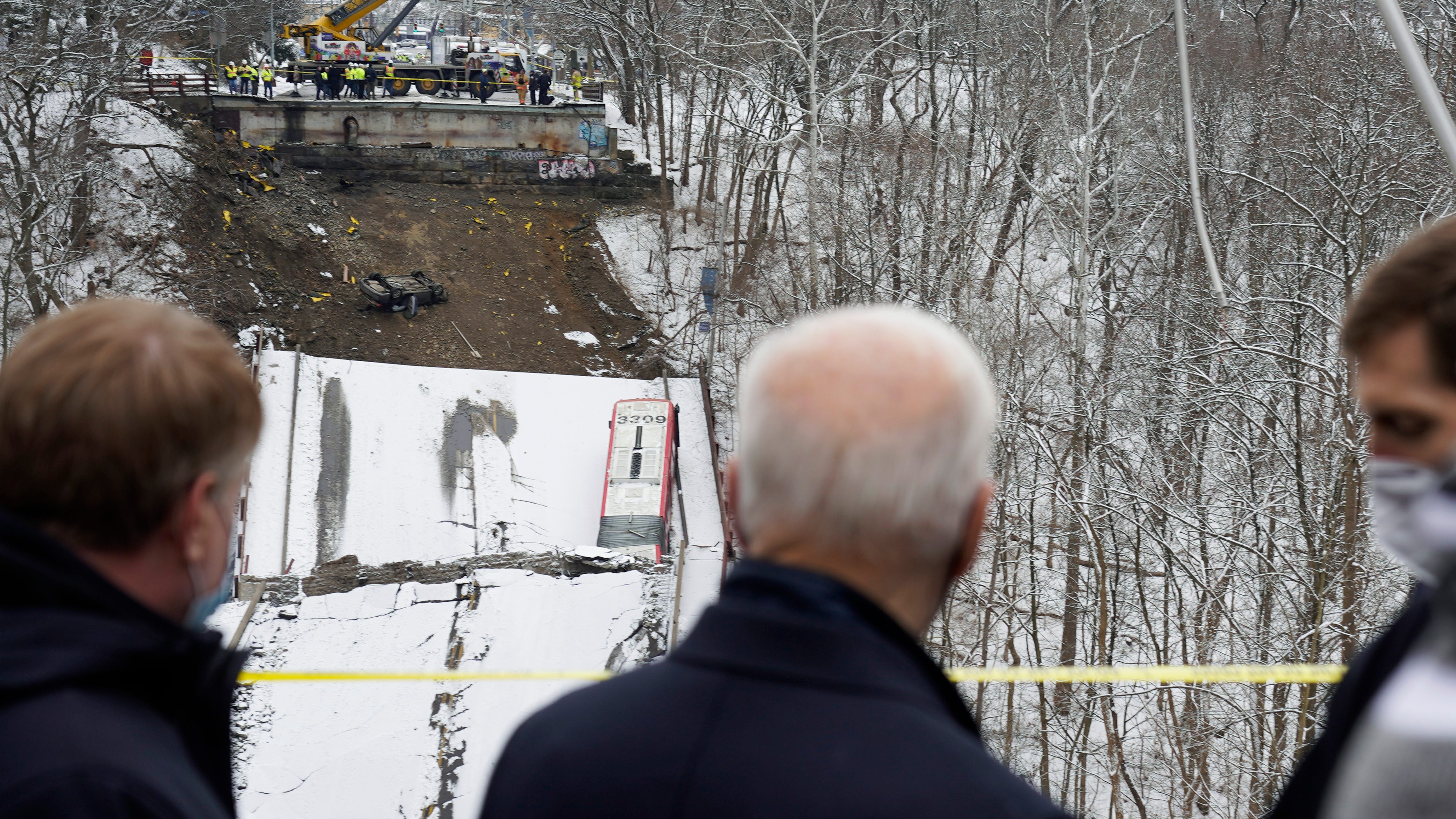 Biden visits collapsed bridge, touts infrastructure law