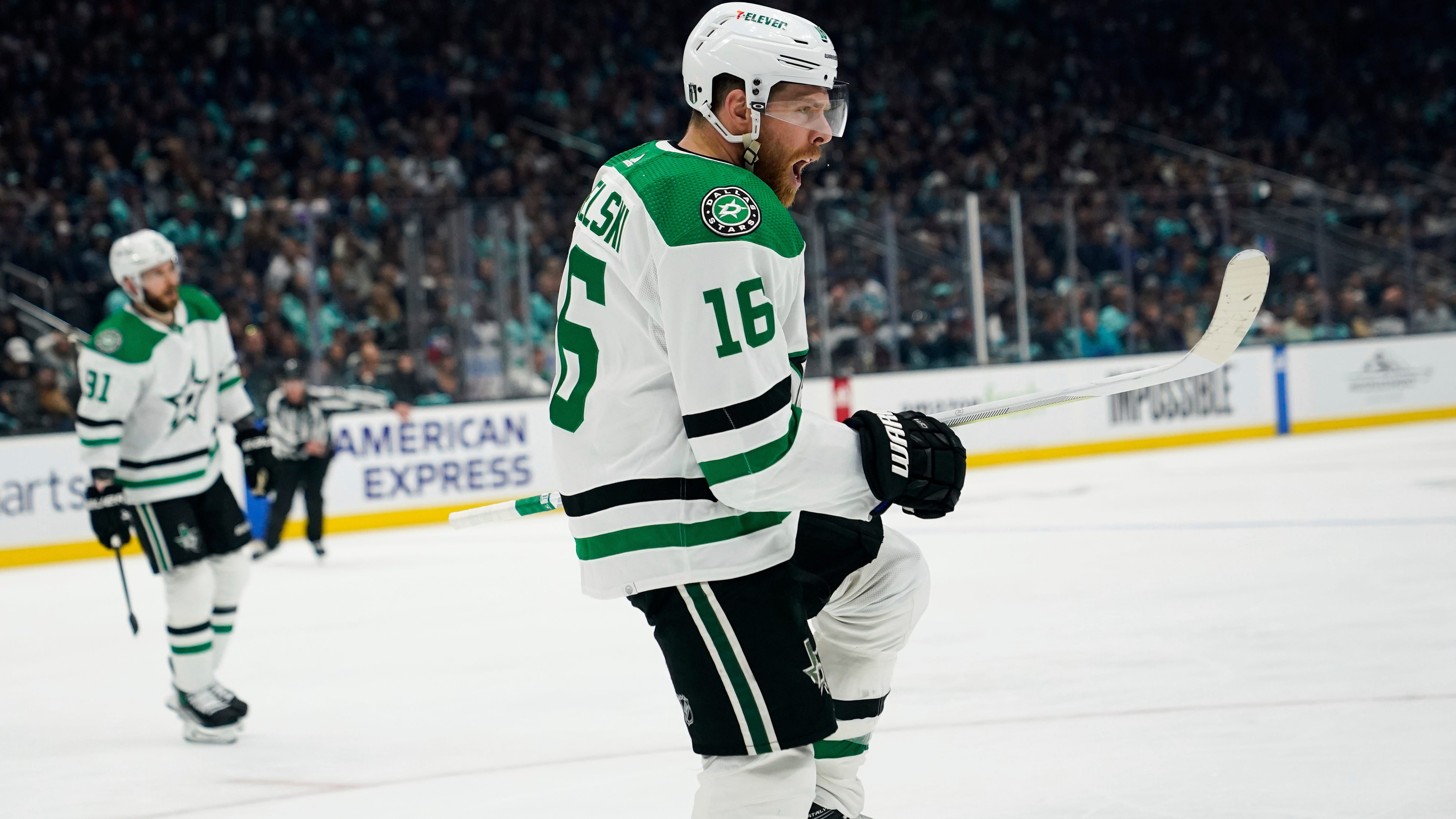 Joe Pavelski scores 6th of series, Dallas Stars top Seattle Kraken 6-3 to tie series