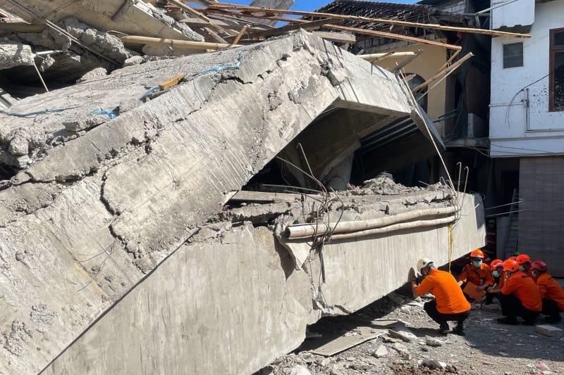 APTOPIX Indonesia School Collapse