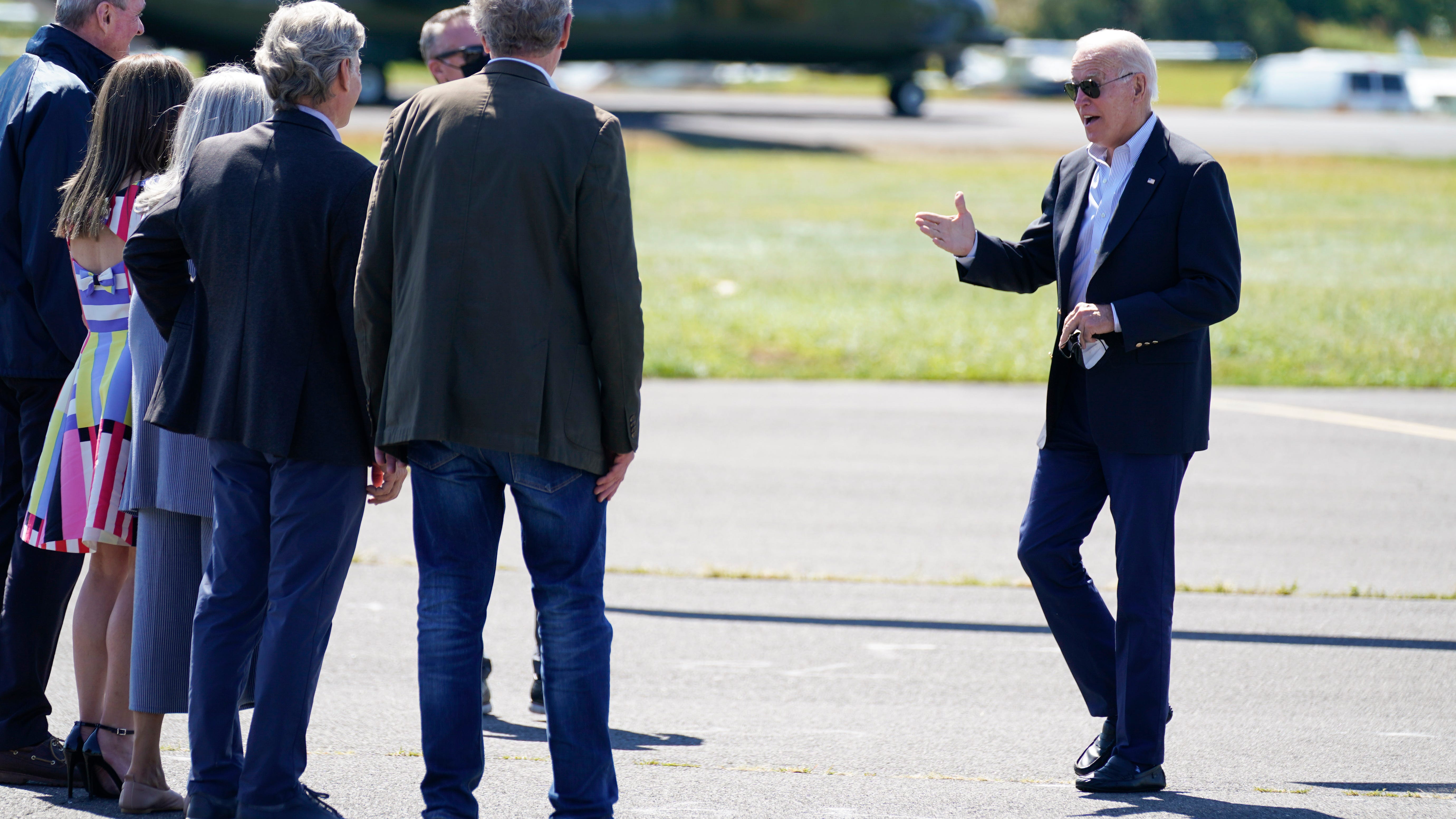 Biden surveys NY and NJ storm damage after deadly flooding