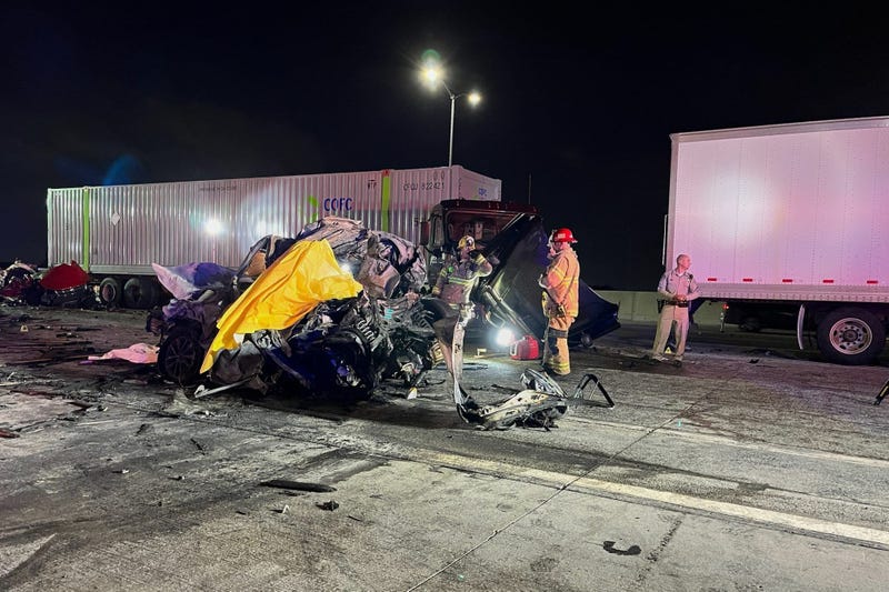 US Semitrailer Fiery Crash