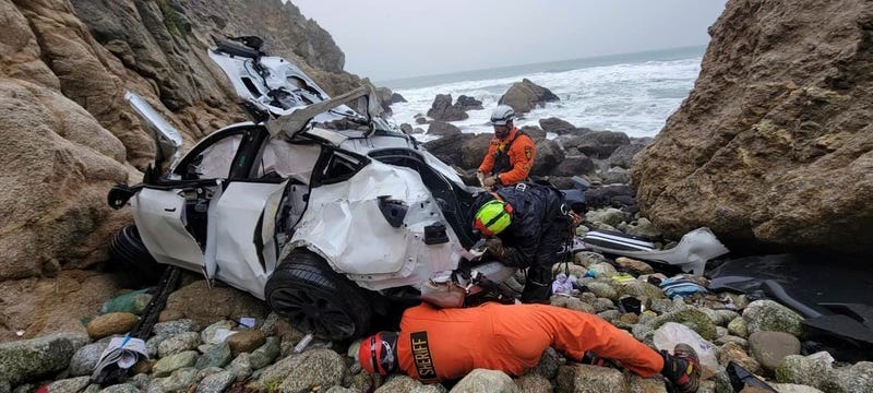 California Car Falls Off Cliff