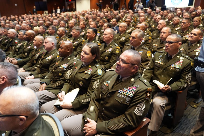 APTOPIX Trump Pentagon Commanders Meeting