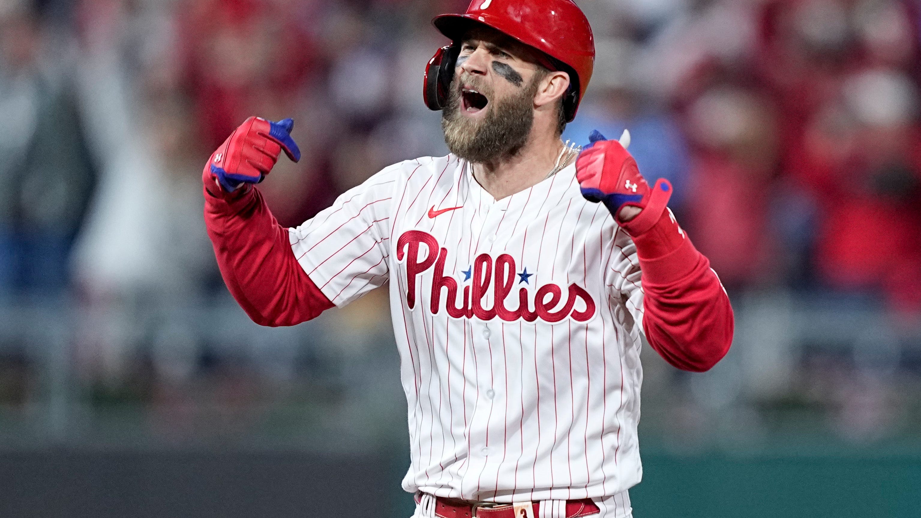 Phillies hit 4 homers, rally past Padres 10-6, lead NLCS 3-1