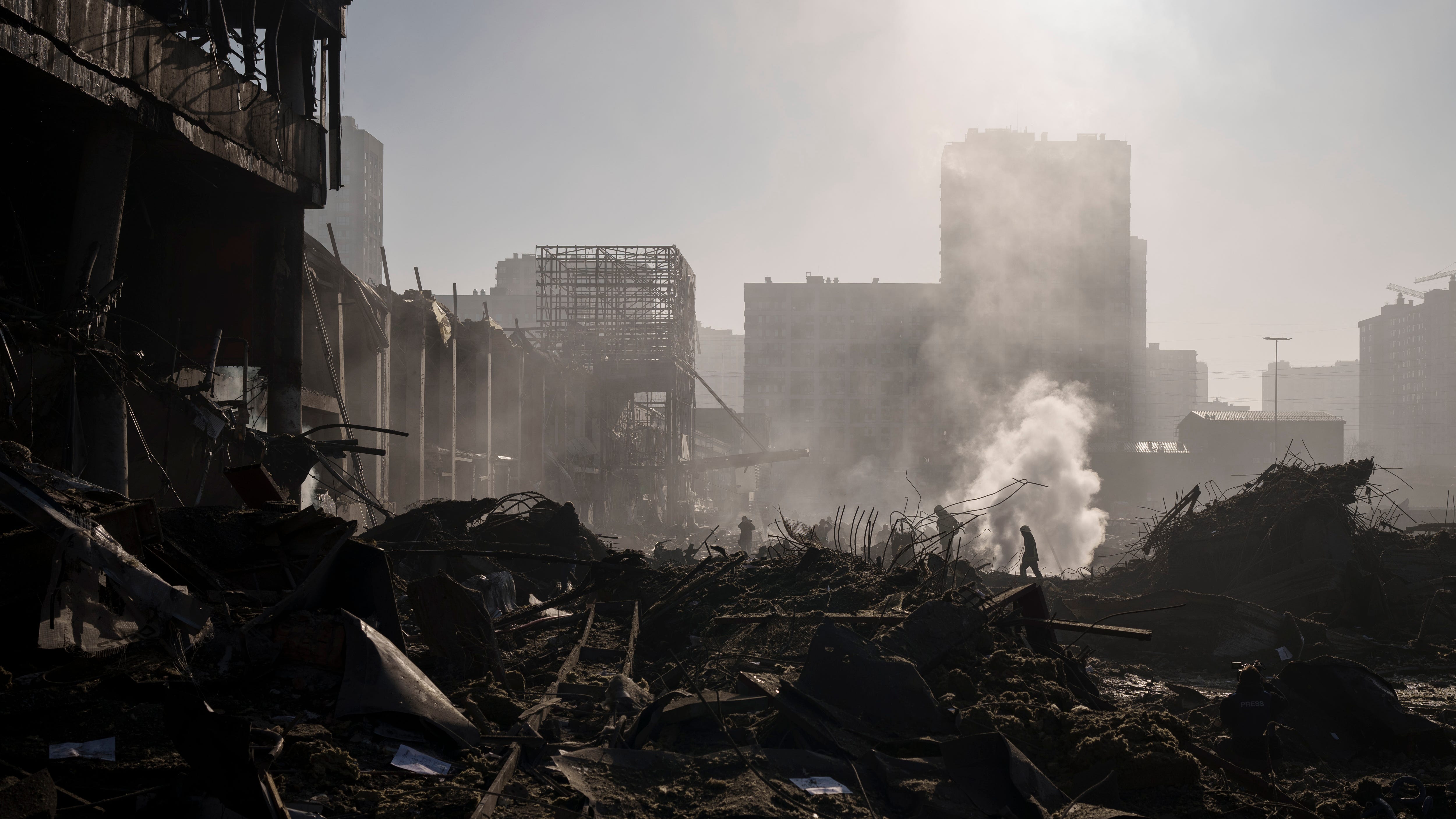 Live updates: Russian military says it has hit shopping mall