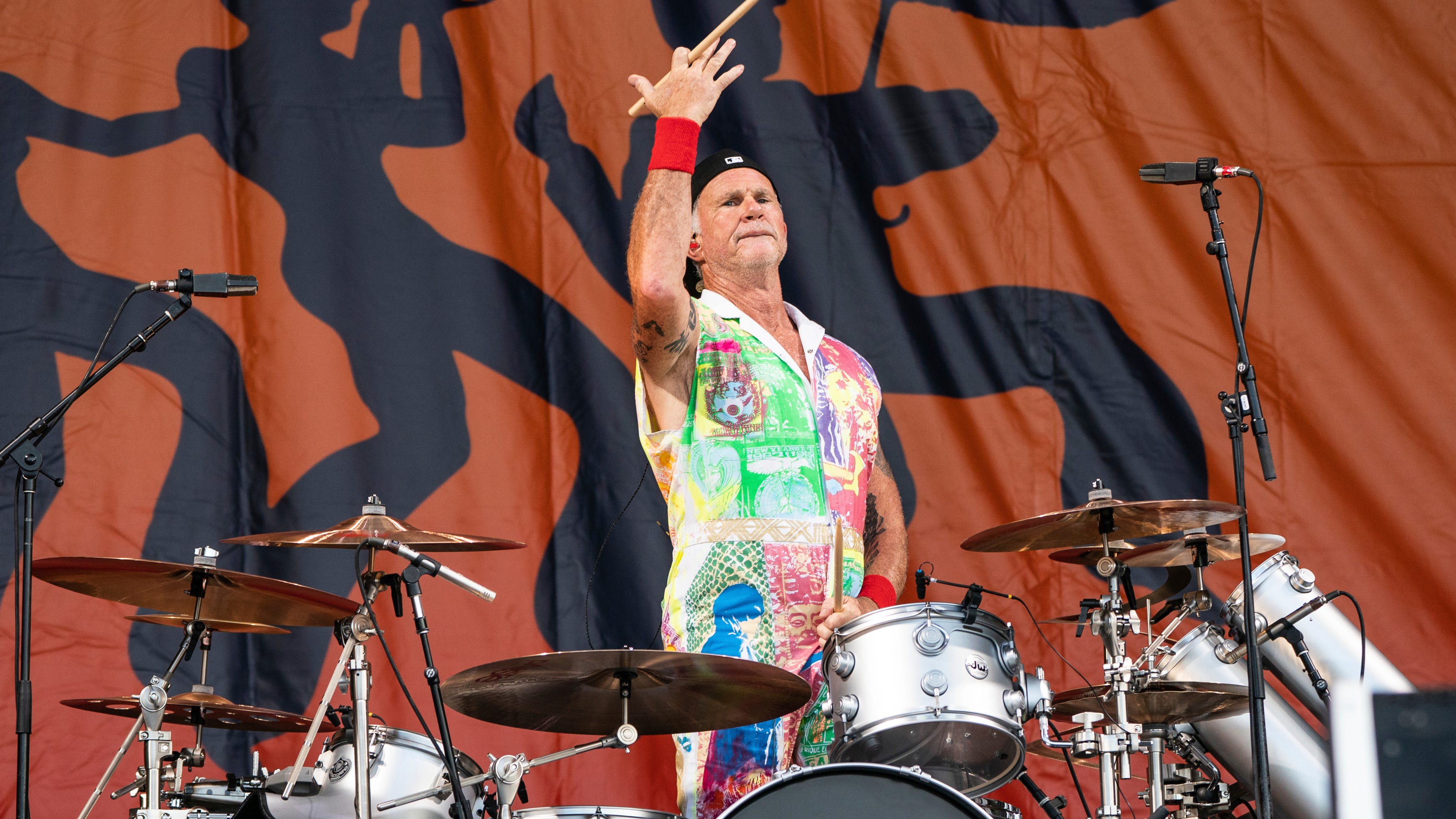 Chili Peppers honor Foo Fighters drummer at Jazz Fest