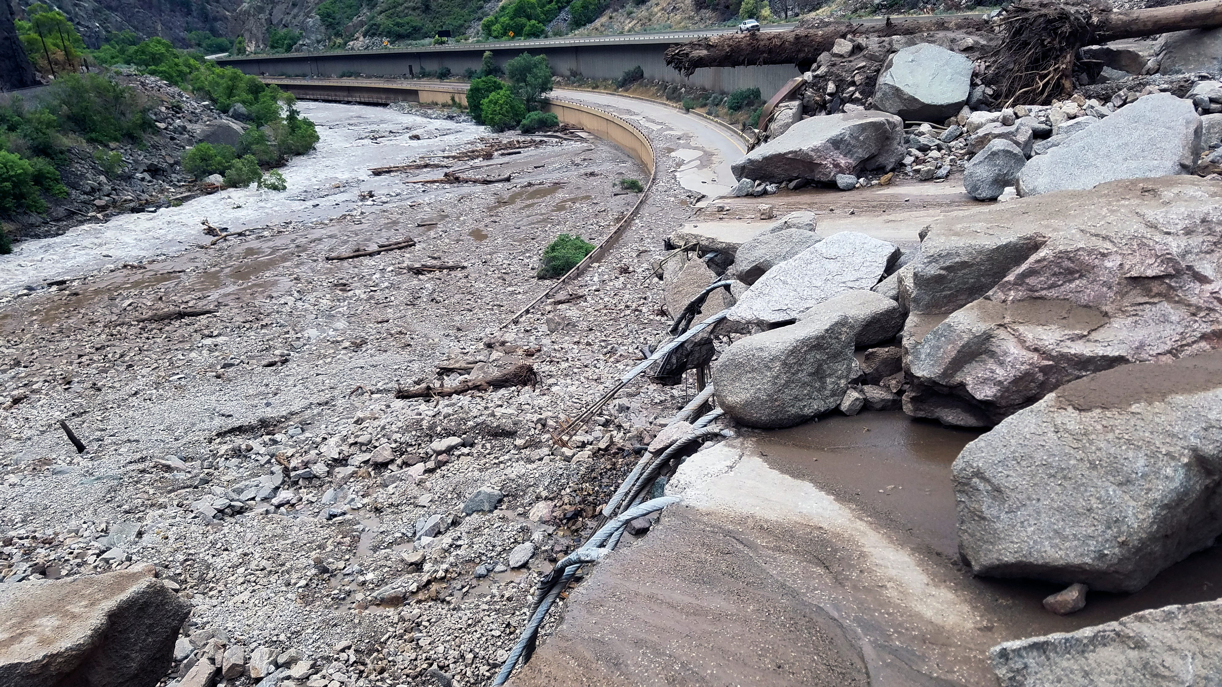 Flood watches in US West as mudslides close major interstate