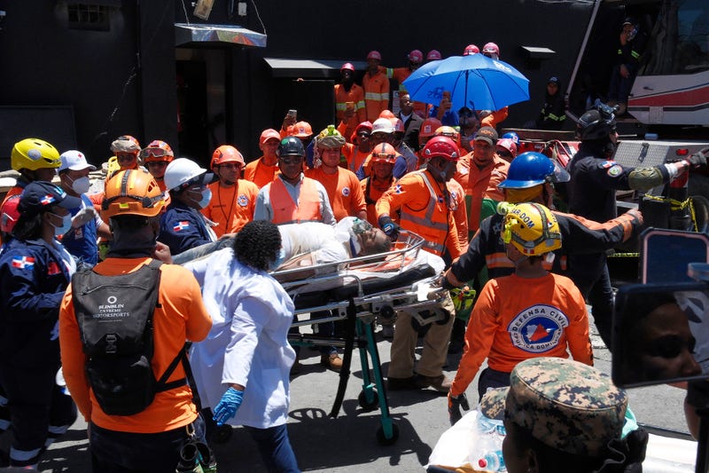 APTOPIX Dominican Republic Roof Collapse