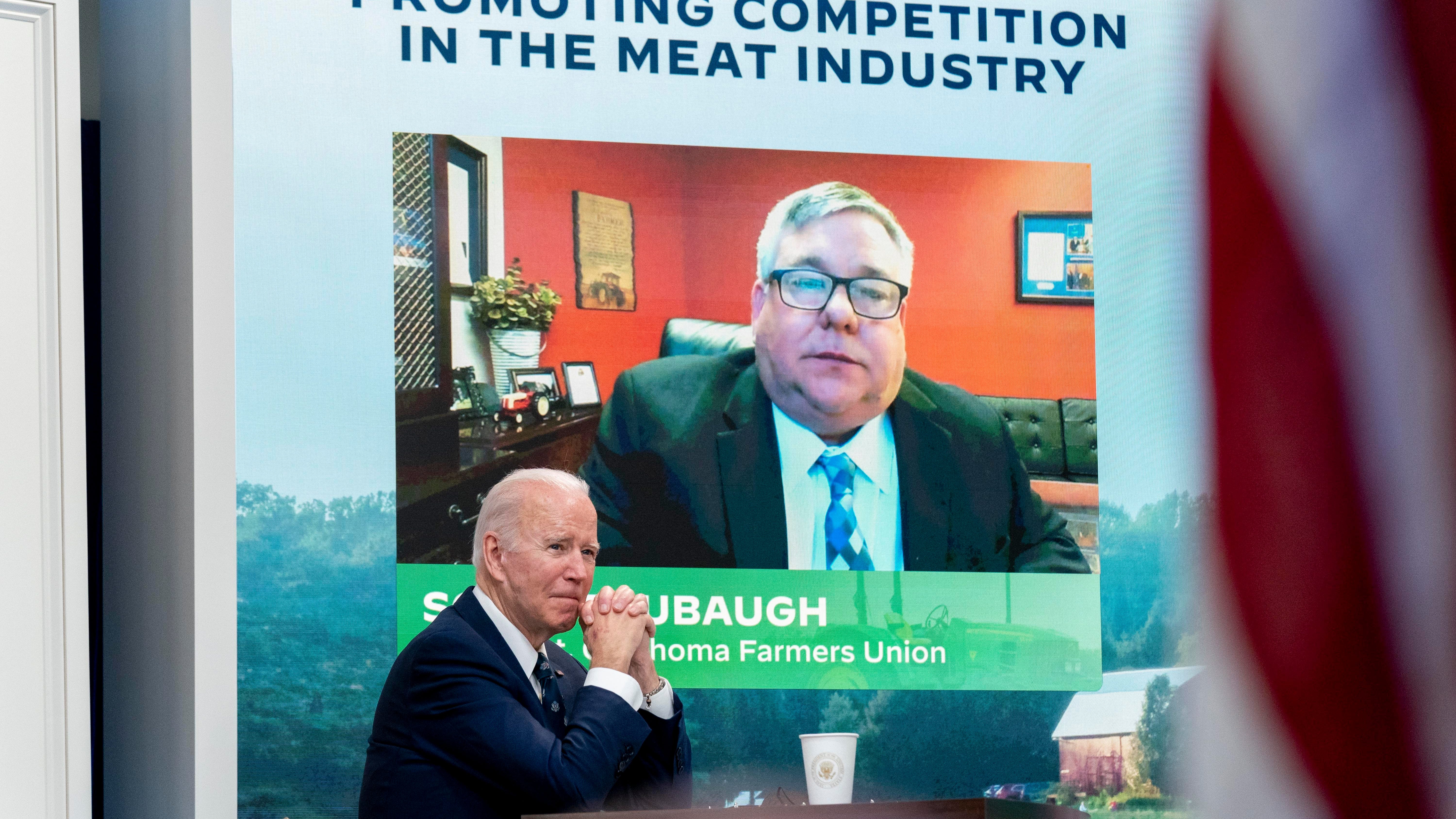 Biden: More competition in meat industry can ease food costs