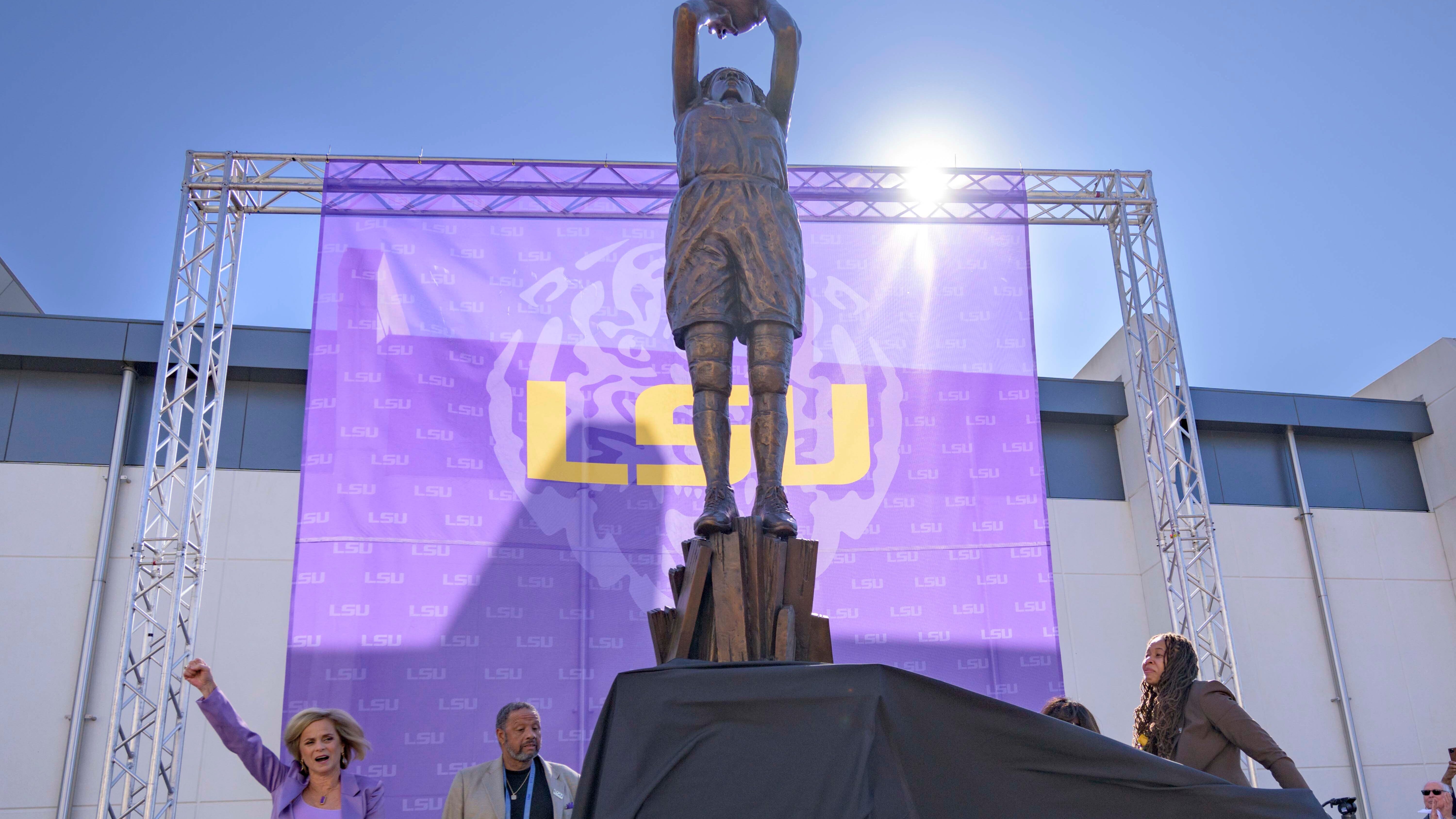 Augustus is 1st female athlete with statue on LSU campus