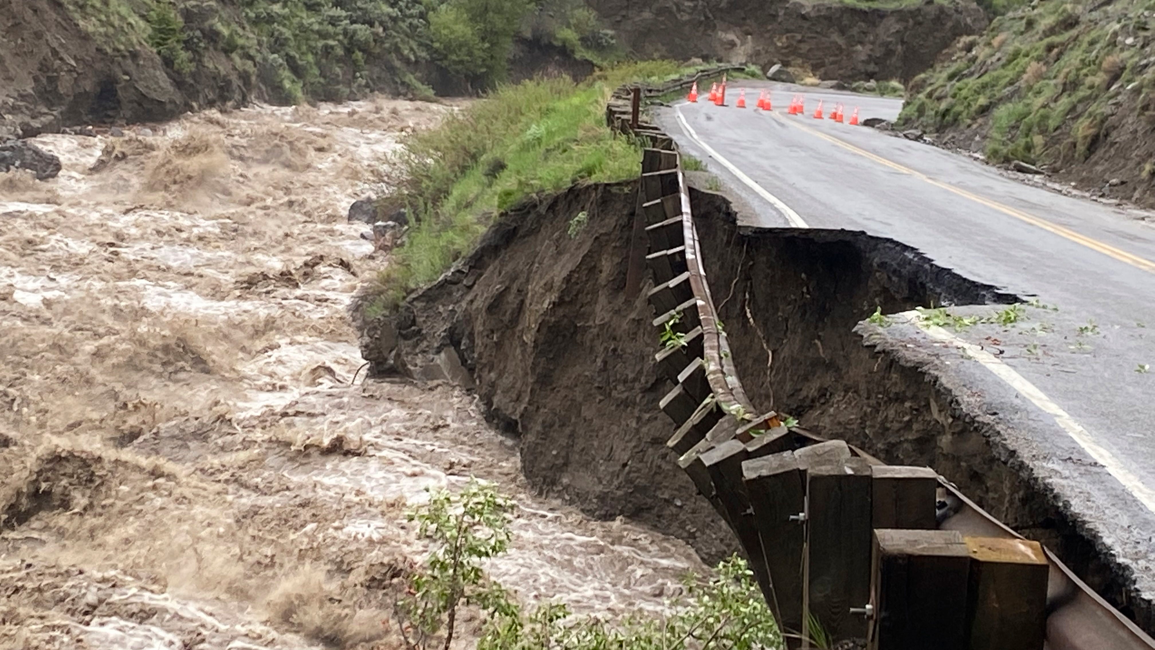Yellowstone floods wipe out roads, bridges, strand visitors