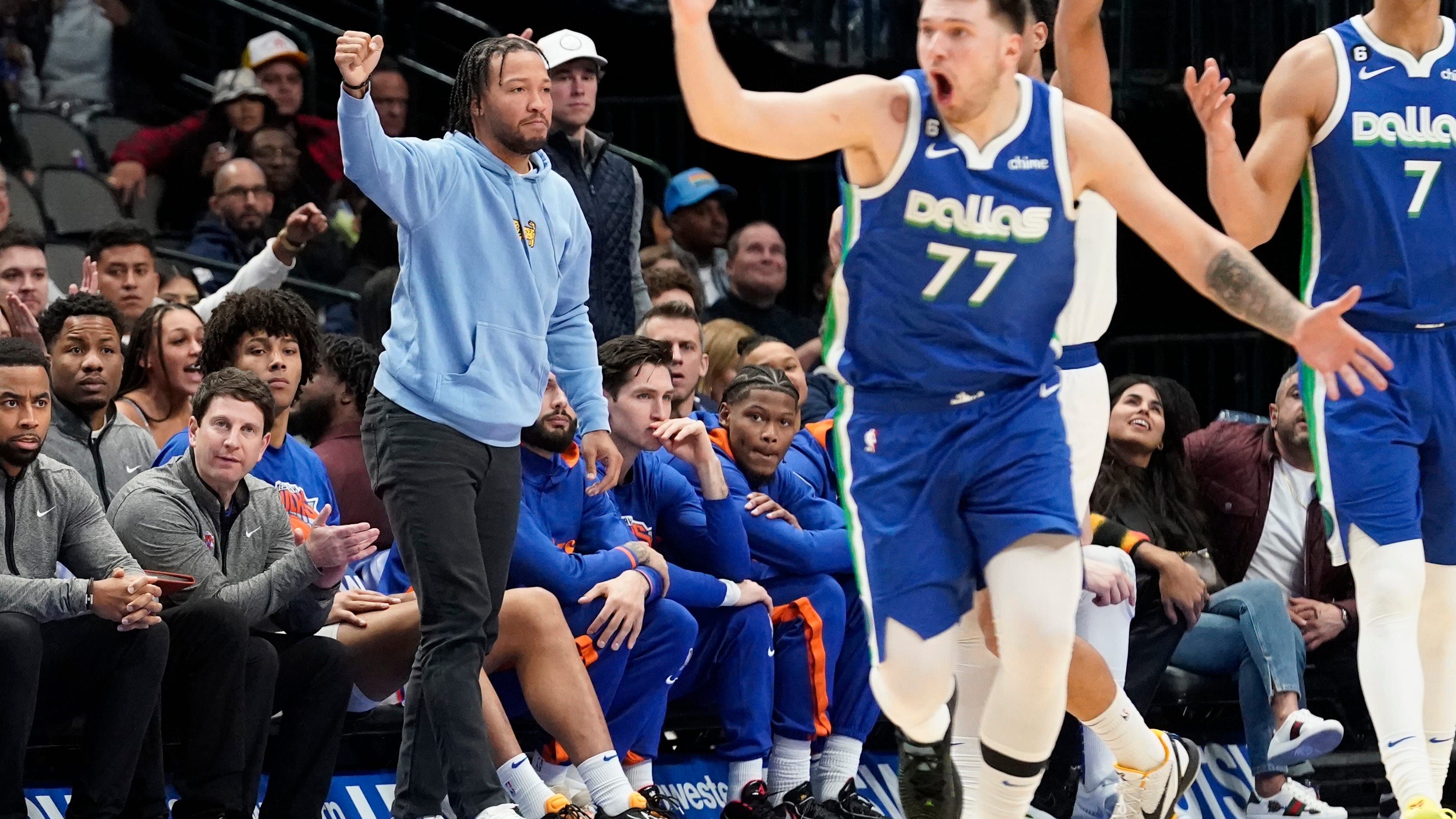 Doncic has 60-21-10, rallies Mavs to wild OT win over Knicks