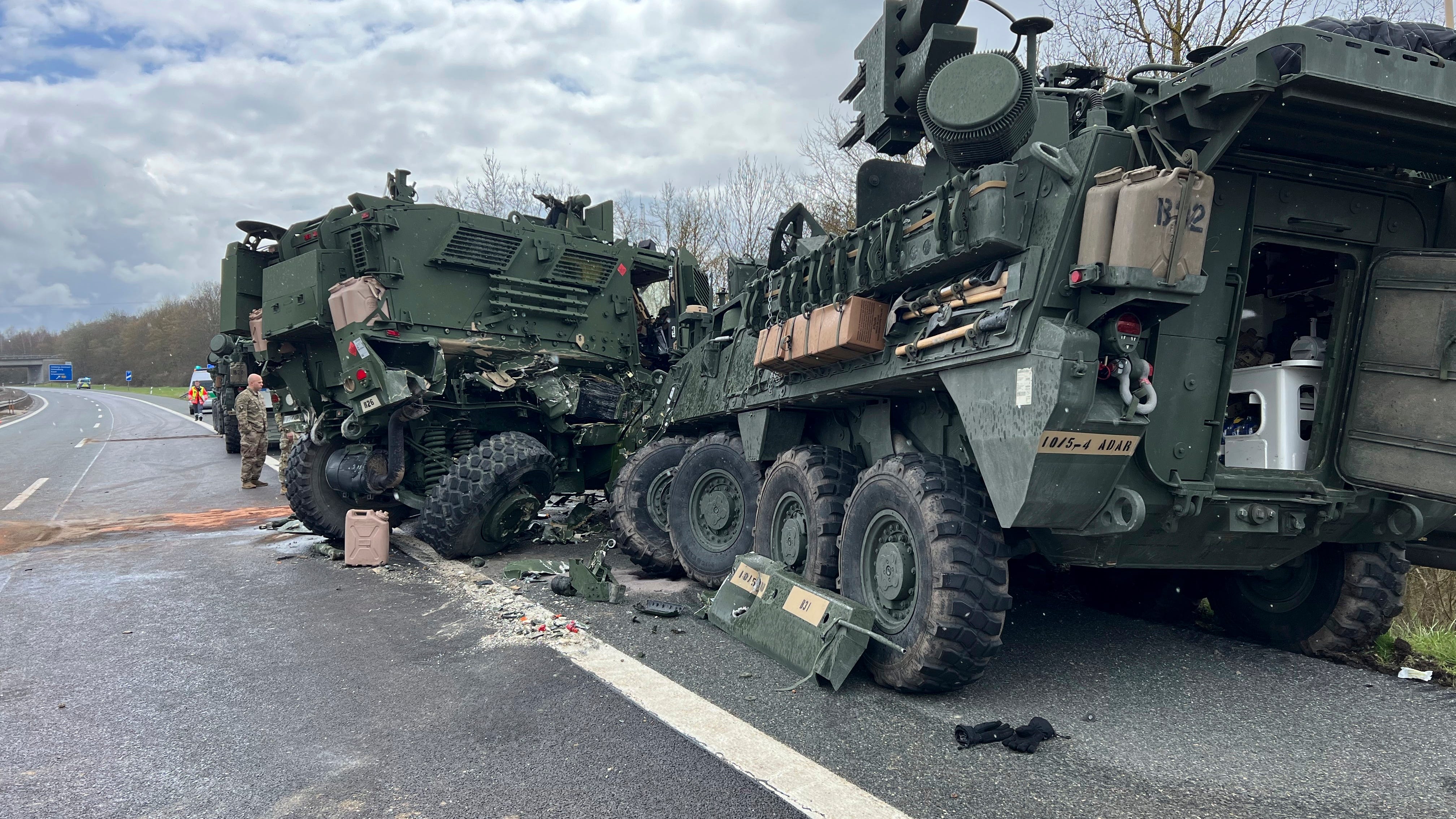 7 soldiers hurt in military vehicle pile-up in Germany