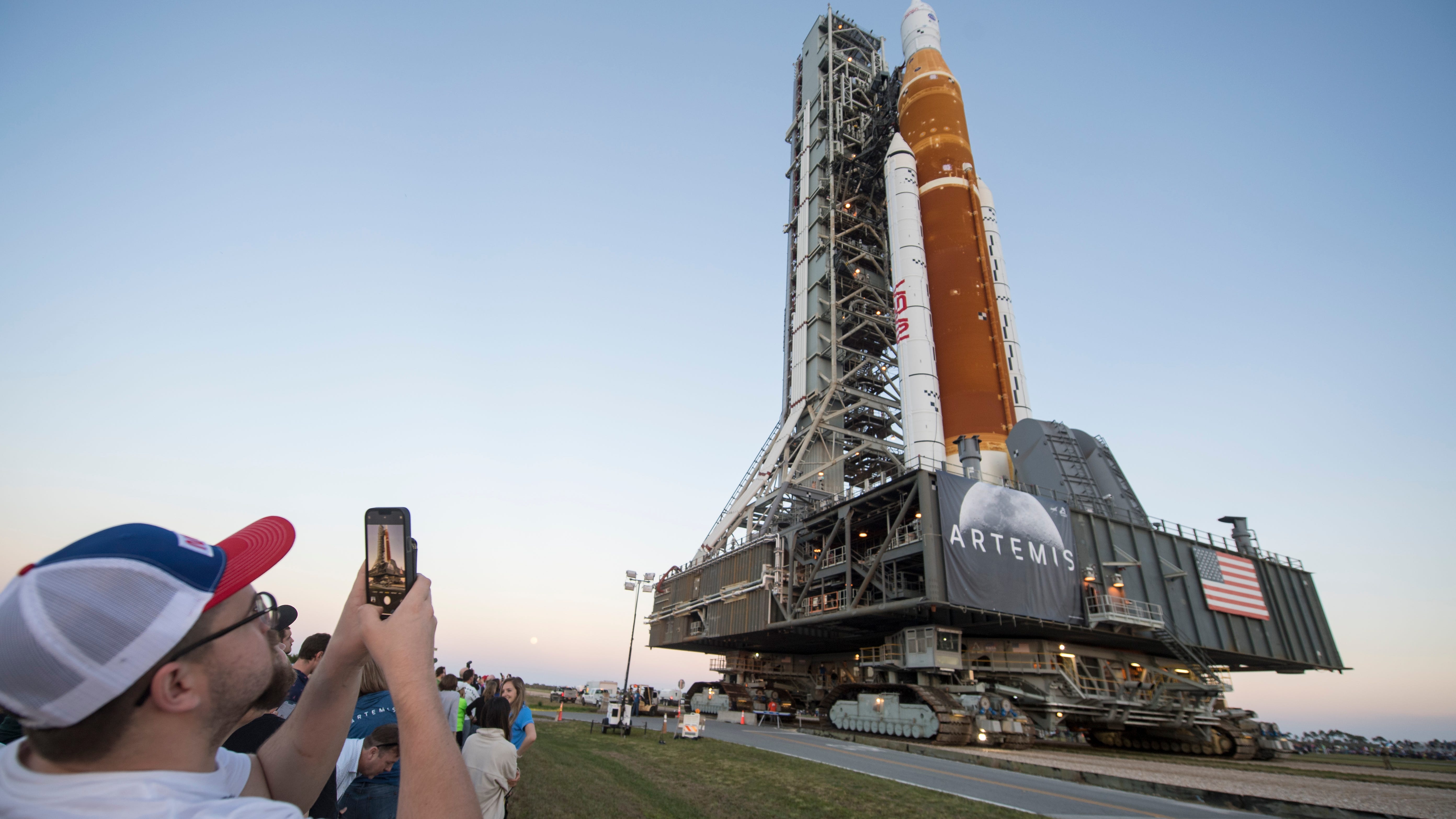 NASA aiming for late August test flight of giant moon rocket
