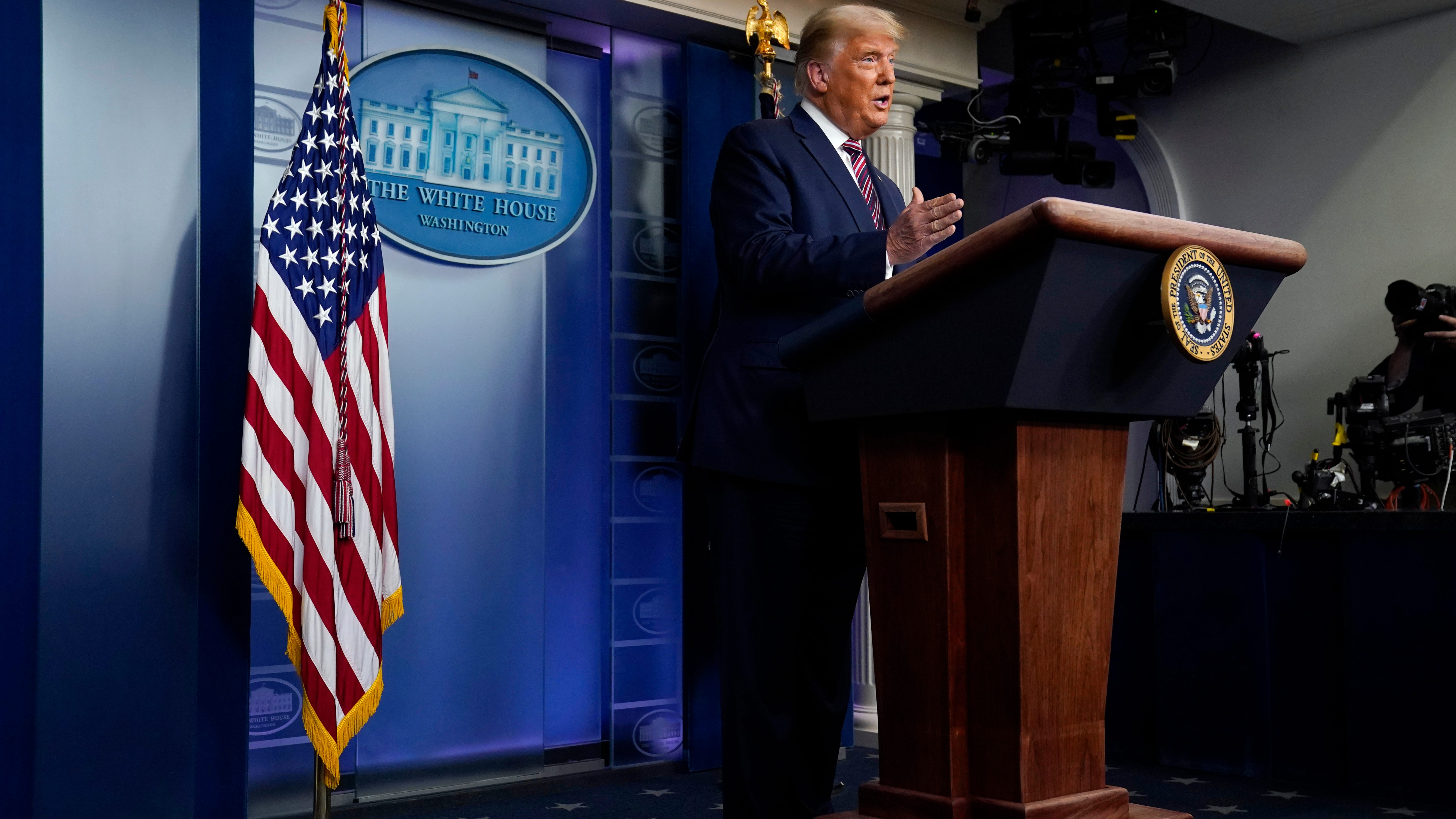 Networks cut away from Trump's White House address