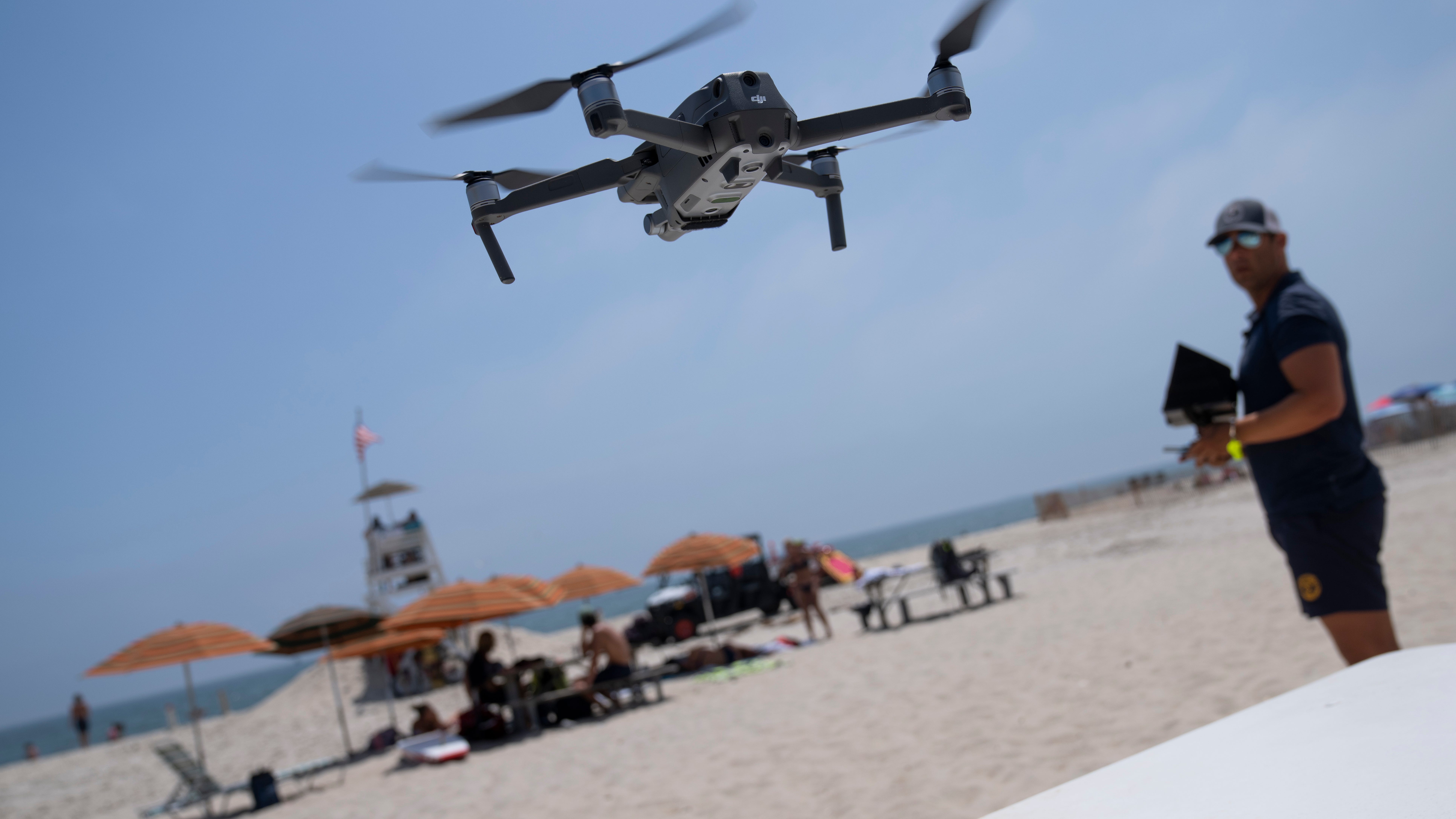 Drones sweep for sharks along New York coast as encounters rise with beachgoers