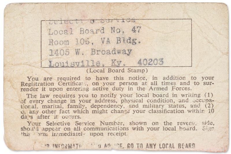 Muhammad Ali-Draft Card
