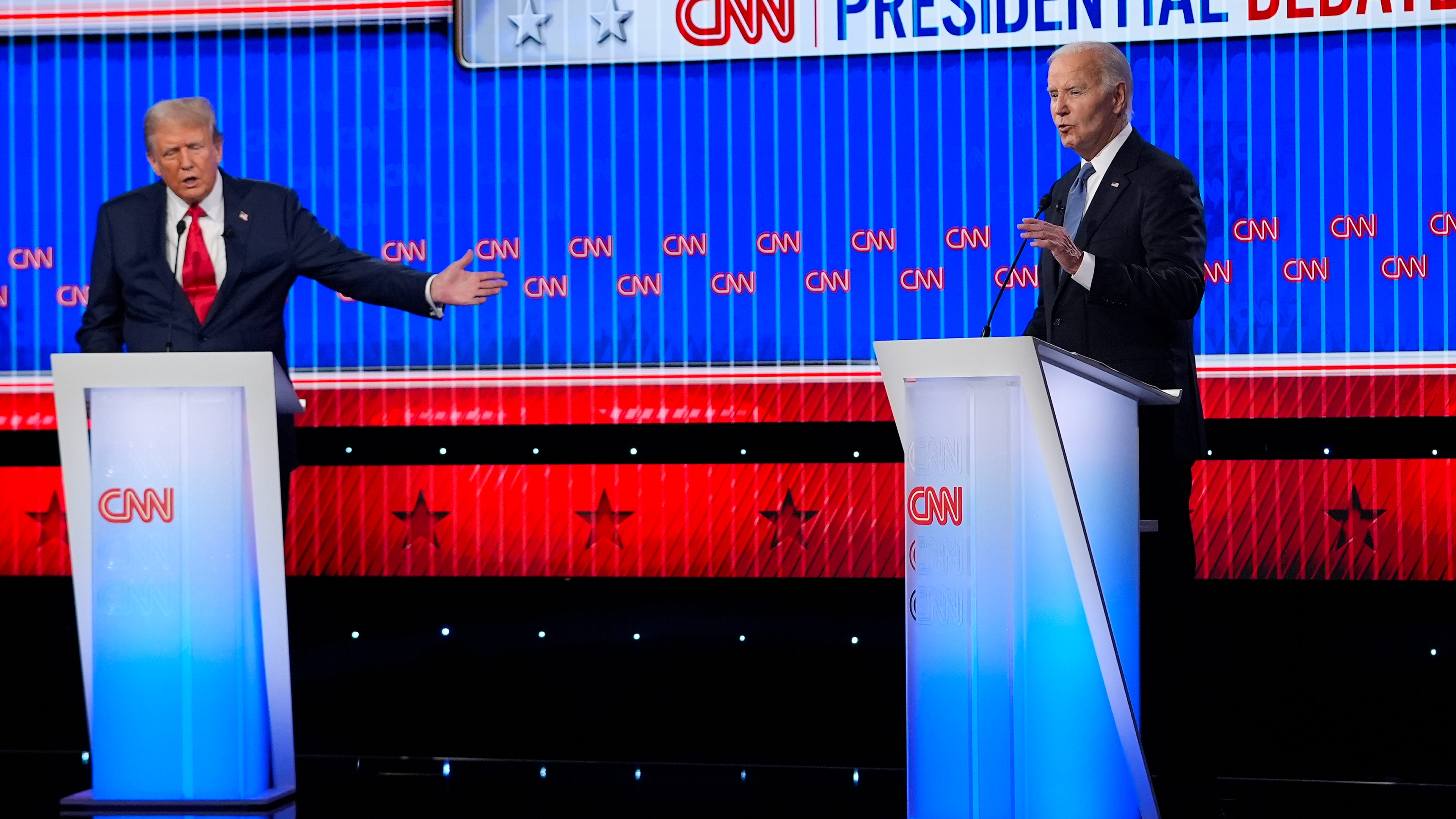 A halting Biden tries to confront Trump at debate but sparks Democratic anxiety about his candidacy