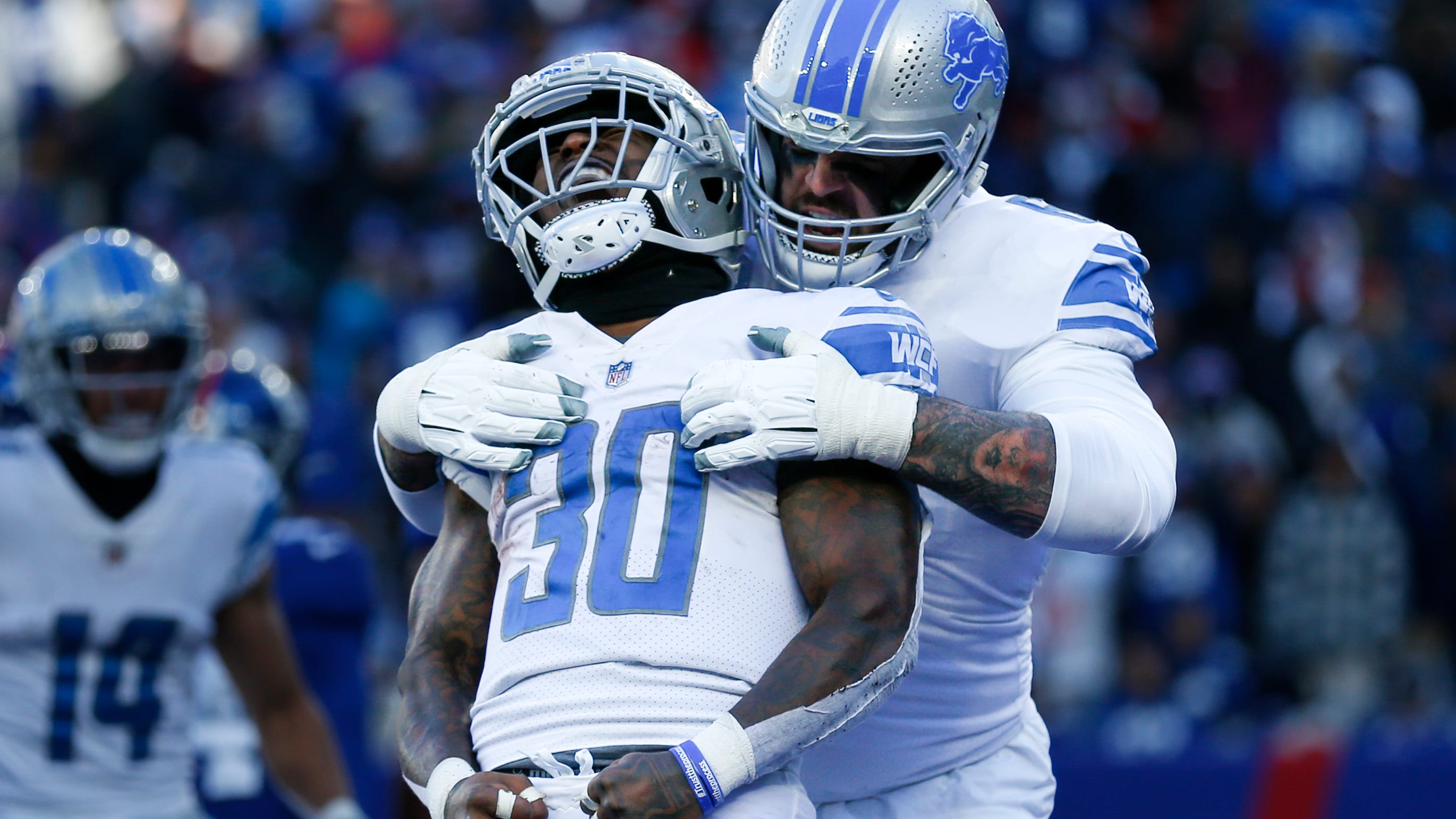 Williams leads Lions to 3rd straight win, 31-18 over Giants