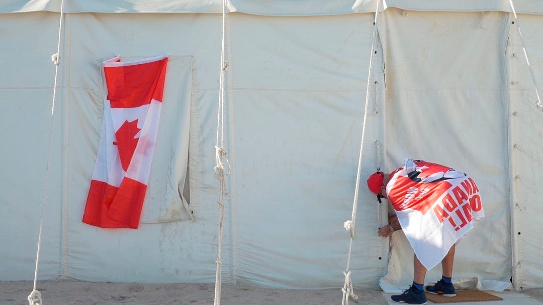 Remote desert camps house World Cup fans on a budget