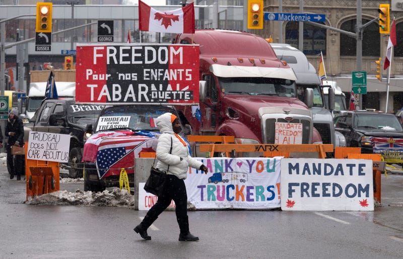 Virus Outbreak Canada Protest