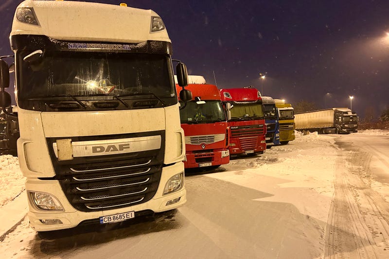 Poland Ukraine Truckers Protest