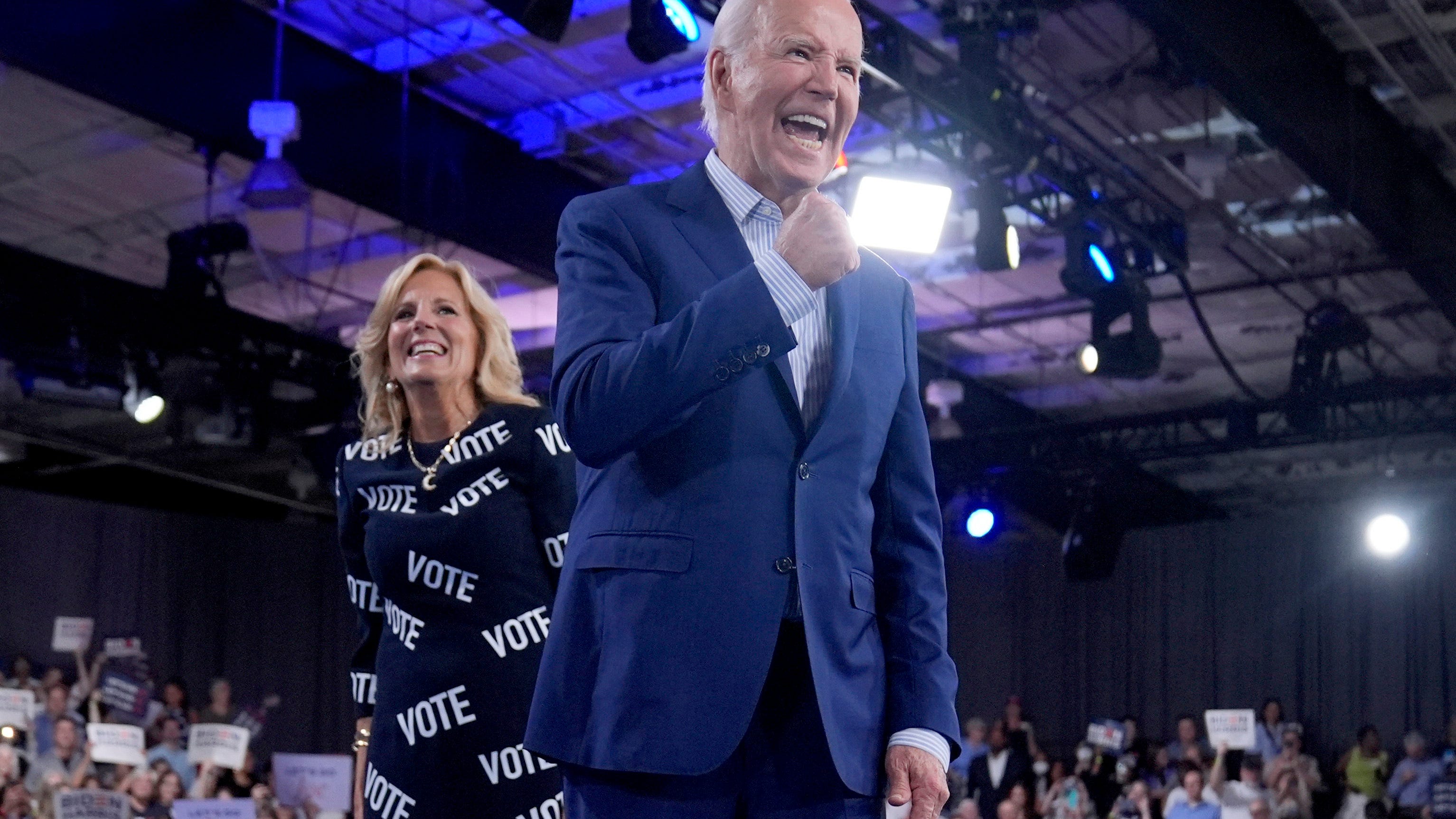 Biden concedes debate fumbles but declares he will defend democracy. Dems stick by him — for now
