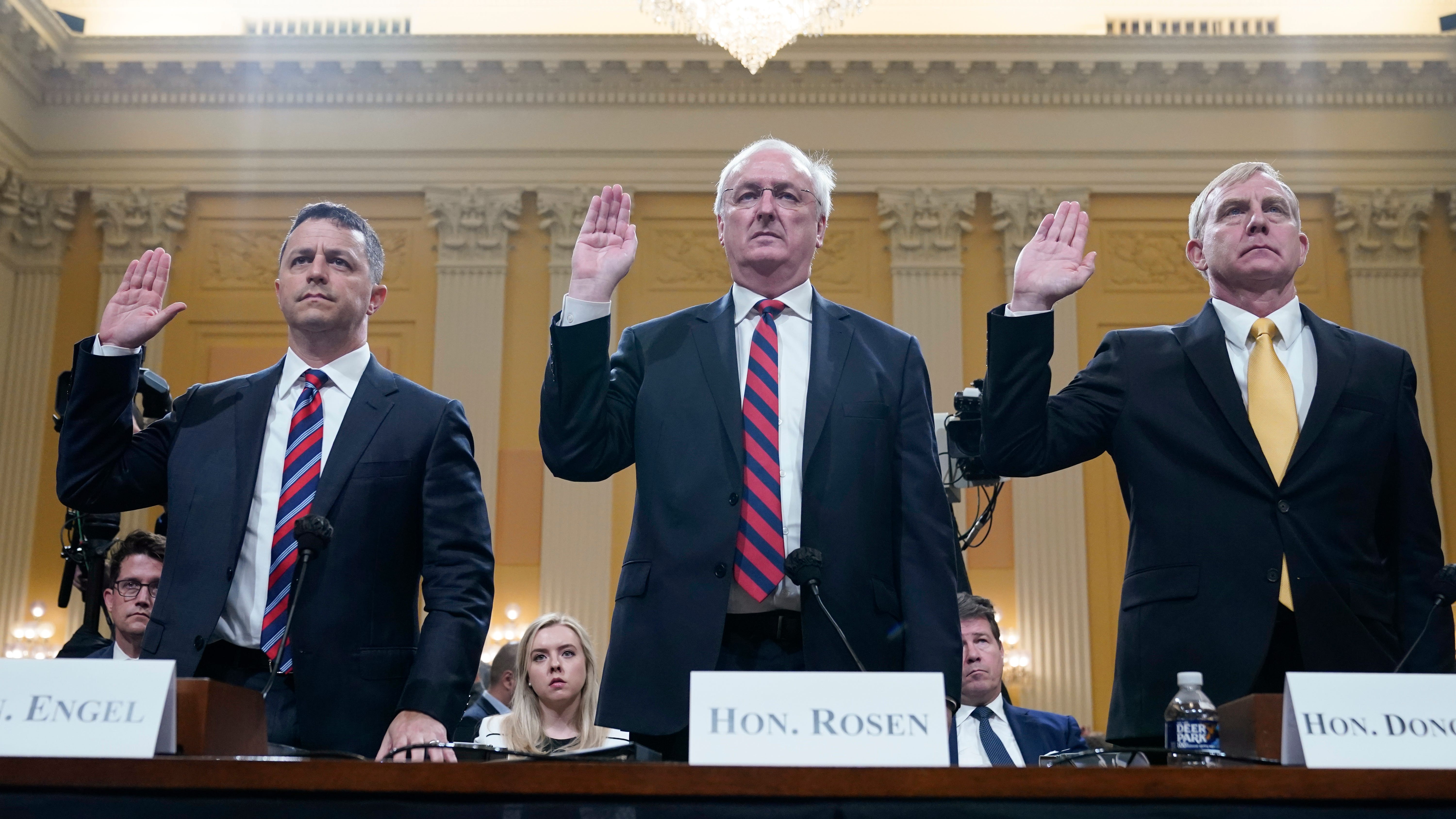 1/6 panel hears of Trump's pressure on Justice Department
