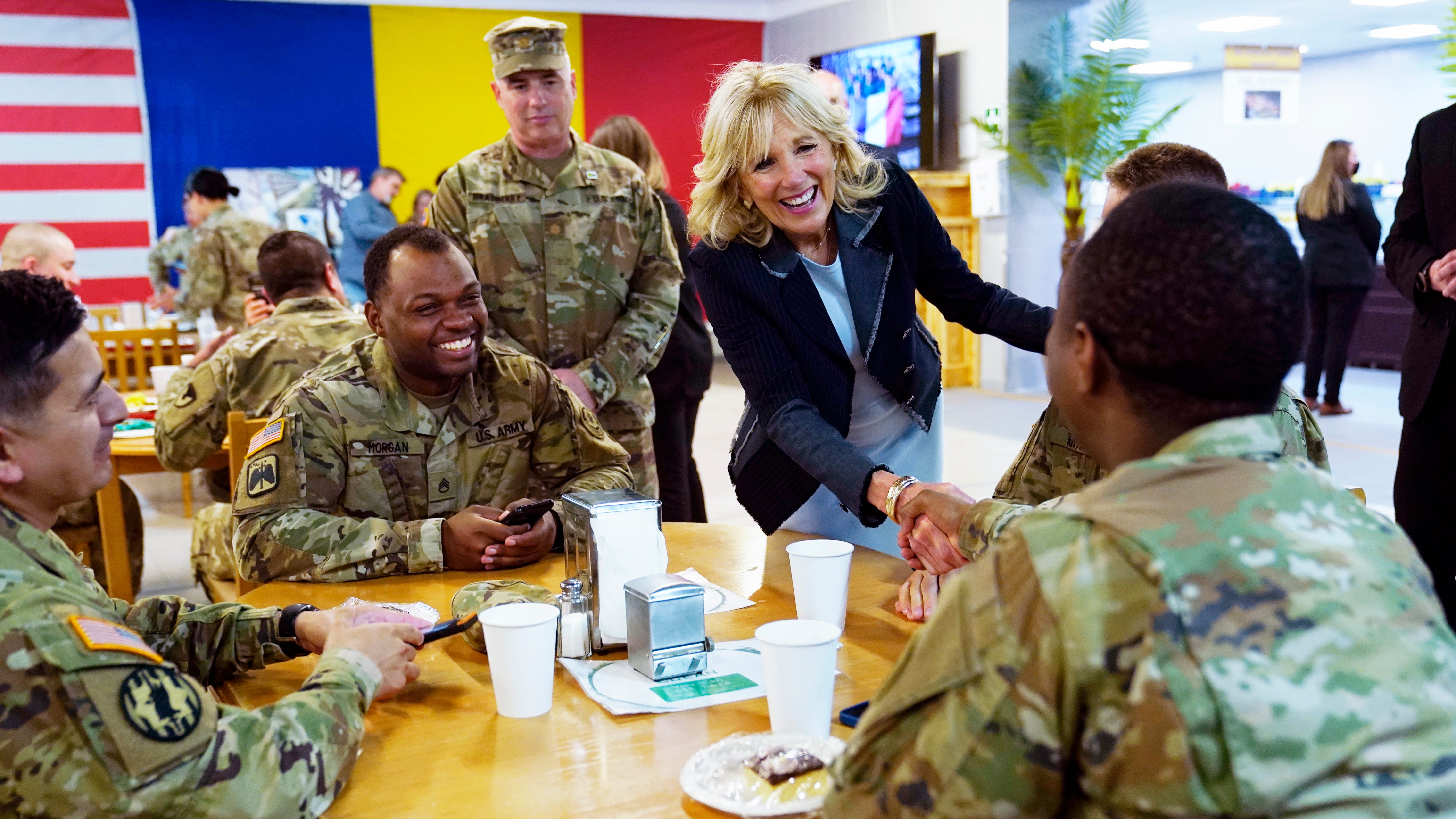 Jill Biden thanks US troops in Romania amid Ukraine war