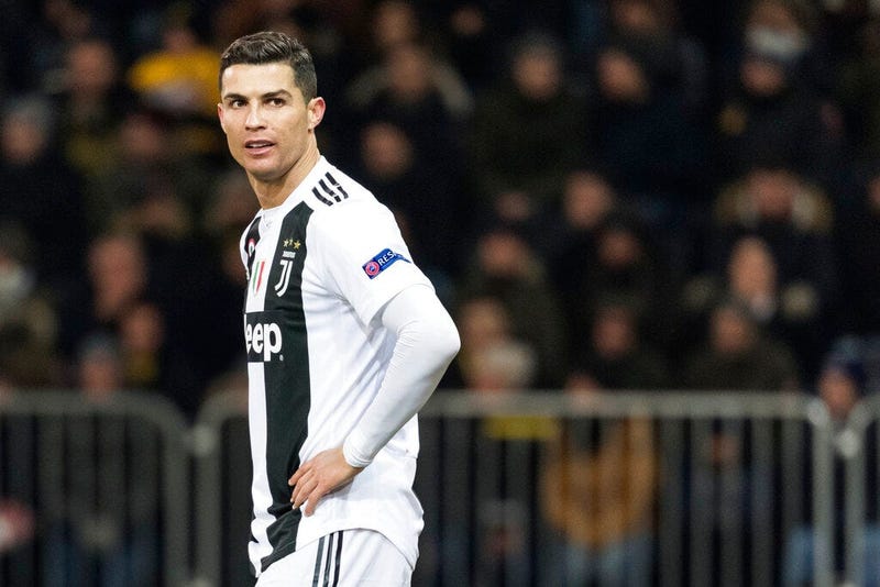 Juventus' Cristiano Ronaldo reacts during the Champions League match at the Stade de Suisse in Bern, Switzerland