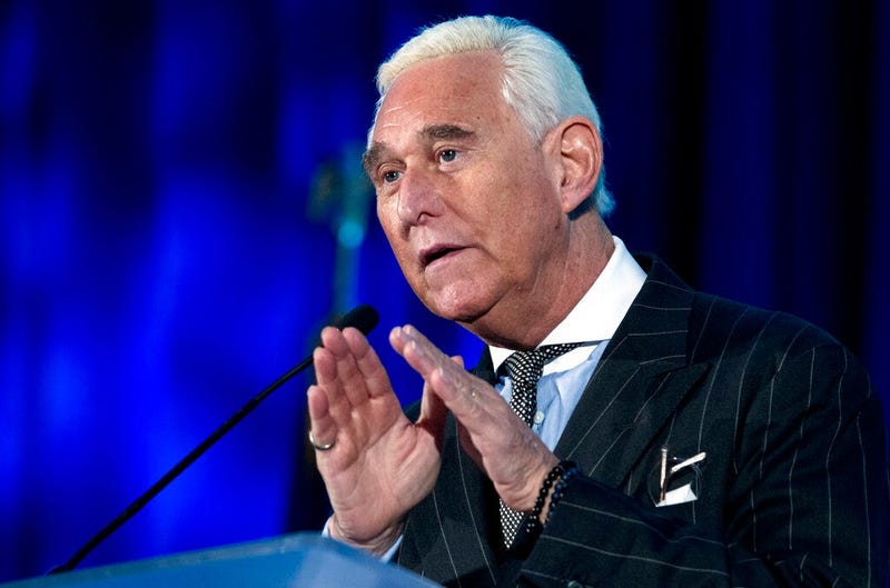 Roger Stone speaks at the American Priority Conference in Washington. Stone
