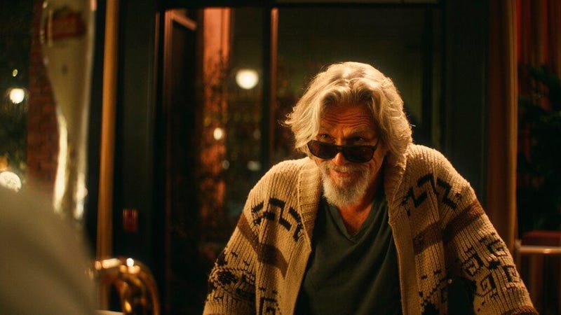 Stella Artois shows a scene from the company's Super Bowl spot with Jeff Bridges
