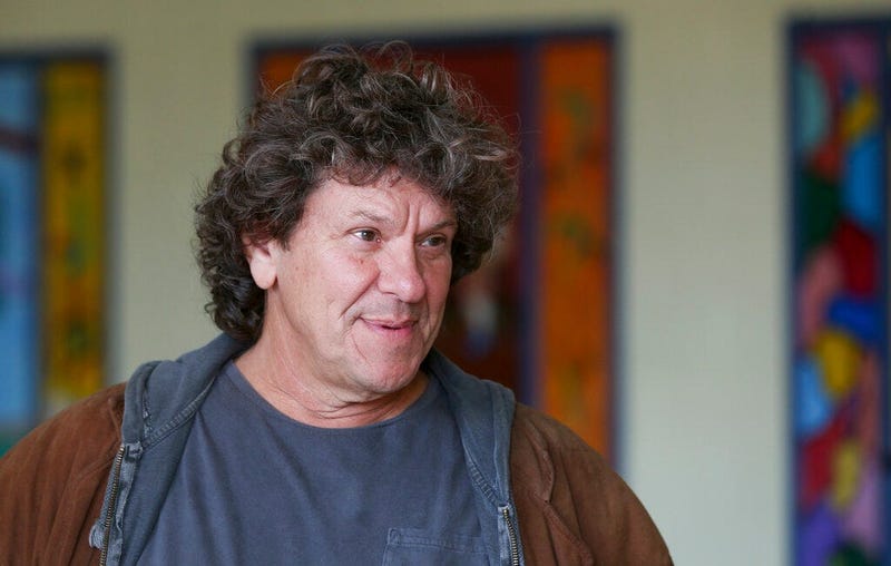 Michael Lang speaks during a tour at the former Zena Elementary School in Woodstock, N.Y.