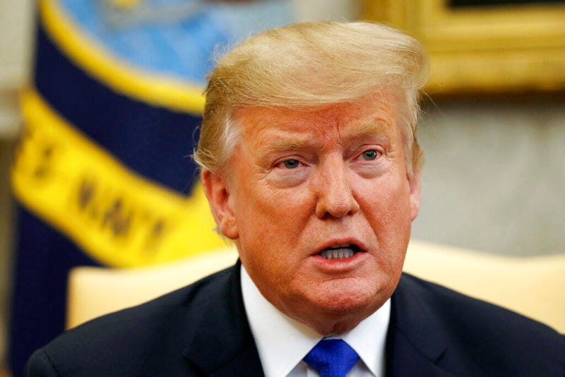 President Donald Trump speaks in the Oval Office of the White House in Washington