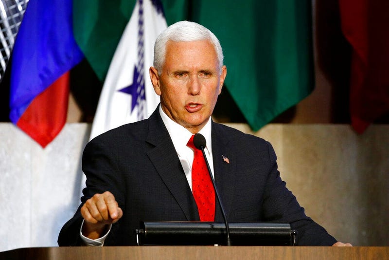 Vice President Mike Pence speaks at the 49th Washington Conference on the Americas, Tuesday, May 7, 2019, at the U.S. State Department in Washington.