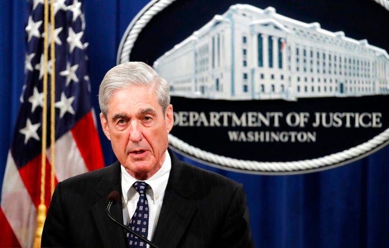 Special counsel Robert Mueller speaks at the Department of Justice Wednesday, May 29, 2019, in Washington, about the Russia investigation.