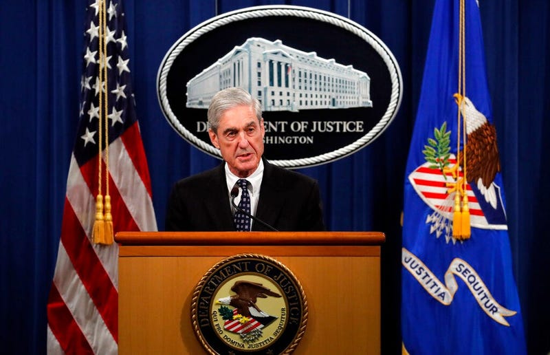 Special counsel Robert Mueller speaks at the Department of Justice Wednesday, May 29, 2019, in Washington, about the Russia investigation.