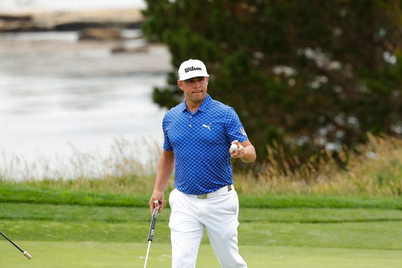 Gary Woodland waves after his putt on the fifth hole during the third round of the U.S. Open golf tournament Saturday, June 15, 2019, in Pebble Beach, Calif.
