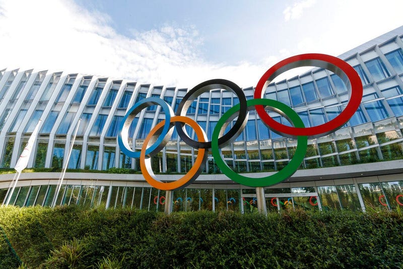The new headquarters building of the International Olympic Committee (IOC), in Lausanne, Switzerland, Tuesday, June 18, 2019. The inauguration of the Olympic House will take place on June 23, during the celebration of Olympic Day. 